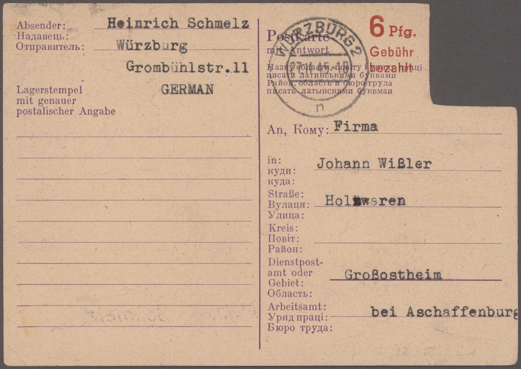 Lot 14732 - Alliierte Besetzung - Ganzsachen Aufbrauch: Amerikanische Zone - Auktionshaus Christoph Gärtner GmbH & Co. KG 58th AUCTION - Day 5 Lot 14732 - Alliierte Besetzung - Ganzsachen Aufbrauch: Amerikanische Zone - Auktionshaus Christoph Gärtner GmbH & Co. KG 58th AUCTION - Day 5