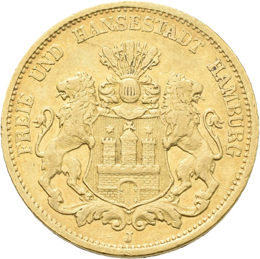 Lot 13357 - Hamburg - Anlagegold | Goldmünzen 5, 10 und 20 Mark - Deutsches Kaiserreich - Auktionshaus Christoph Gärtner GmbH & Co. KG 53rd AUCTION - Day 6 Coins & Banknotes Lot 13357 - Hamburg - Anlagegold | Goldmünzen 5, 10 und 20 Mark - Deutsches Kaiserreich - Auktionshaus Christoph Gärtner GmbH & Co. KG 53rd AUCTION - Day 6 Coins & Banknotes