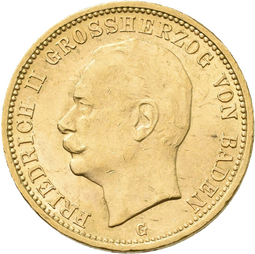 Lot 13348 - Baden - Anlagegold | Goldmünzen 5, 10 und 20 Mark - Deutsches Kaiserreich - Auktionshaus Christoph Gärtner GmbH & Co. KG 53rd AUCTION - Day 6 Coins & Banknotes Lot 13348 - Baden - Anlagegold | Goldmünzen 5, 10 und 20 Mark - Deutsches Kaiserreich - Auktionshaus Christoph Gärtner GmbH & Co. KG 53rd AUCTION - Day 6 Coins & Banknotes