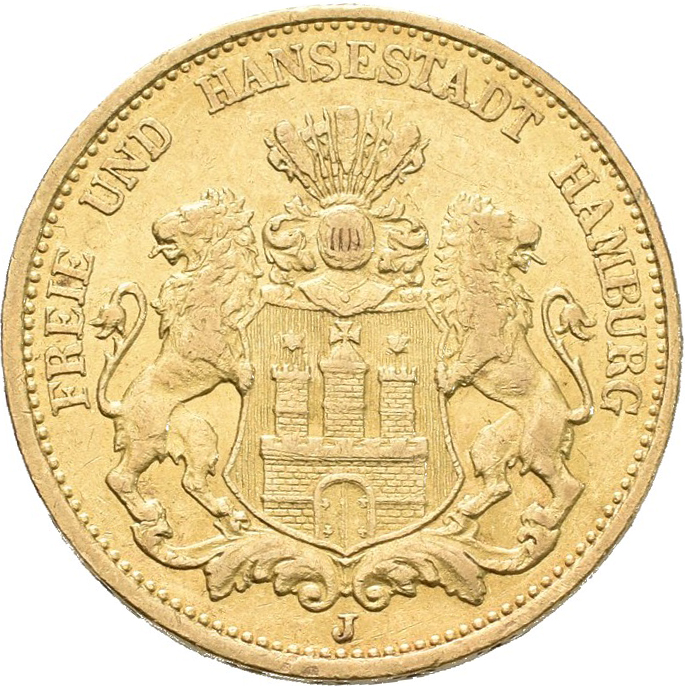 Lot 13359 - Hamburg - Anlagegold | Goldmünzen 5, 10 und 20 Mark - Deutsches Kaiserreich - Auktionshaus Christoph Gärtner GmbH & Co. KG 53rd AUCTION - Day 6 Coins & Banknotes Lot 13359 - Hamburg - Anlagegold | Goldmünzen 5, 10 und 20 Mark - Deutsches Kaiserreich - Auktionshaus Christoph Gärtner GmbH & Co. KG 53rd AUCTION - Day 6 Coins & Banknotes