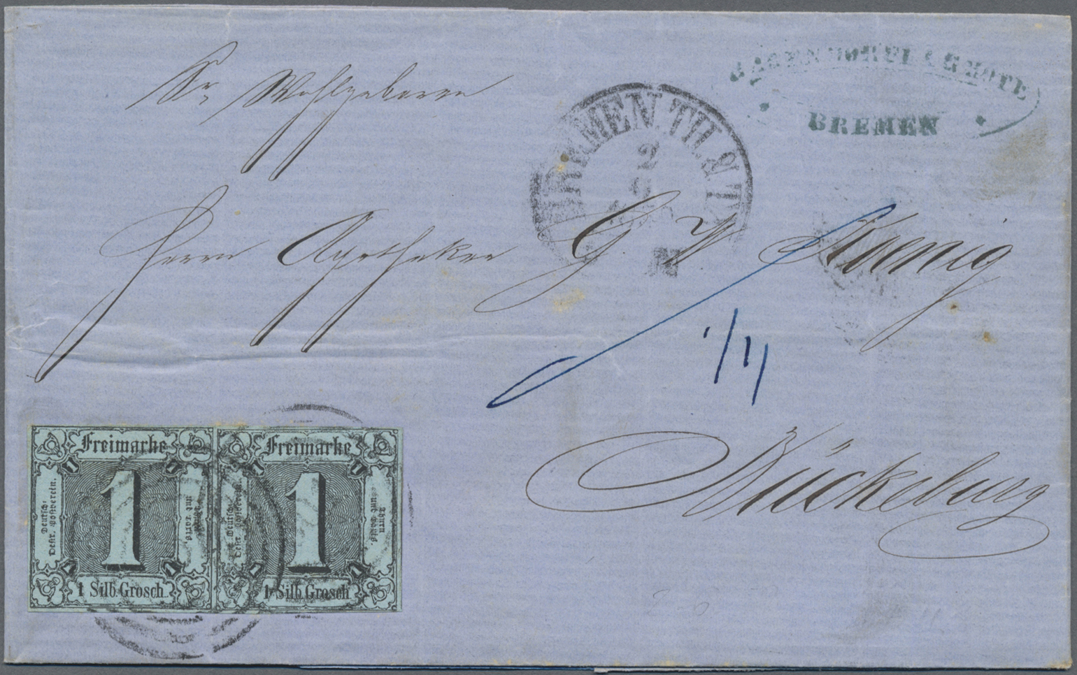 Lot 353 - Bremen - Thurn & Taxis sches Oberpostamt - Auktionshaus Edgar Mohrmann & Co. Internat. Briefmarken-Auktionen GmhH Auction #211 Lot 353 - Bremen - Thurn & Taxis sches Oberpostamt - Auktionshaus Edgar Mohrmann & Co. Internat. Briefmarken-Auktionen GmhH Auction #211
