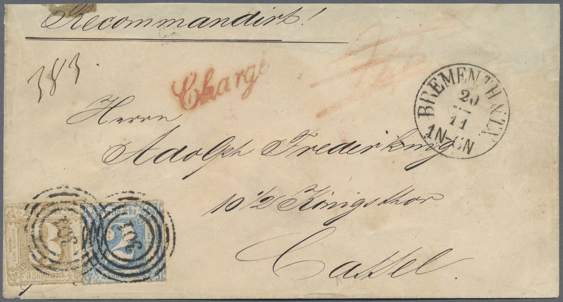 Lot 359 - Bremen - Thurn & Taxis sches Oberpostamt - Auktionshaus Edgar Mohrmann & Co. Internat. Briefmarken-Auktionen GmhH Auction #211 Lot 359 - Bremen - Thurn & Taxis sches Oberpostamt - Auktionshaus Edgar Mohrmann & Co. Internat. Briefmarken-Auktionen GmhH Auction #211