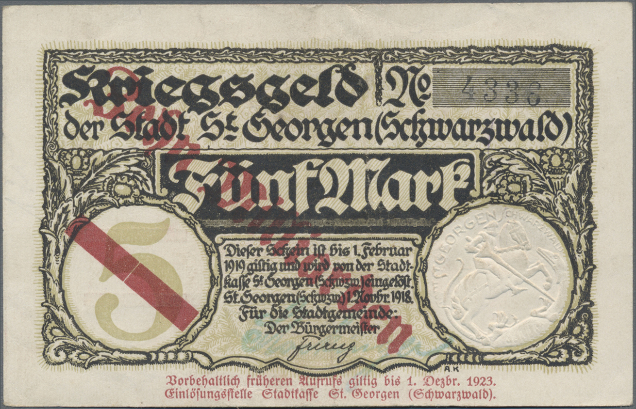 Lot 14840 - Deutschland - Notgeld - Baden | Banknoten - Auktionshaus Christoph Gärtner GmbH & Co. KG 53rd AUCTION - Day 6 Coins & Banknotes Lot 14840 - Deutschland - Notgeld - Baden | Banknoten - Auktionshaus Christoph Gärtner GmbH & Co. KG 53rd AUCTION - Day 6 Coins & Banknotes