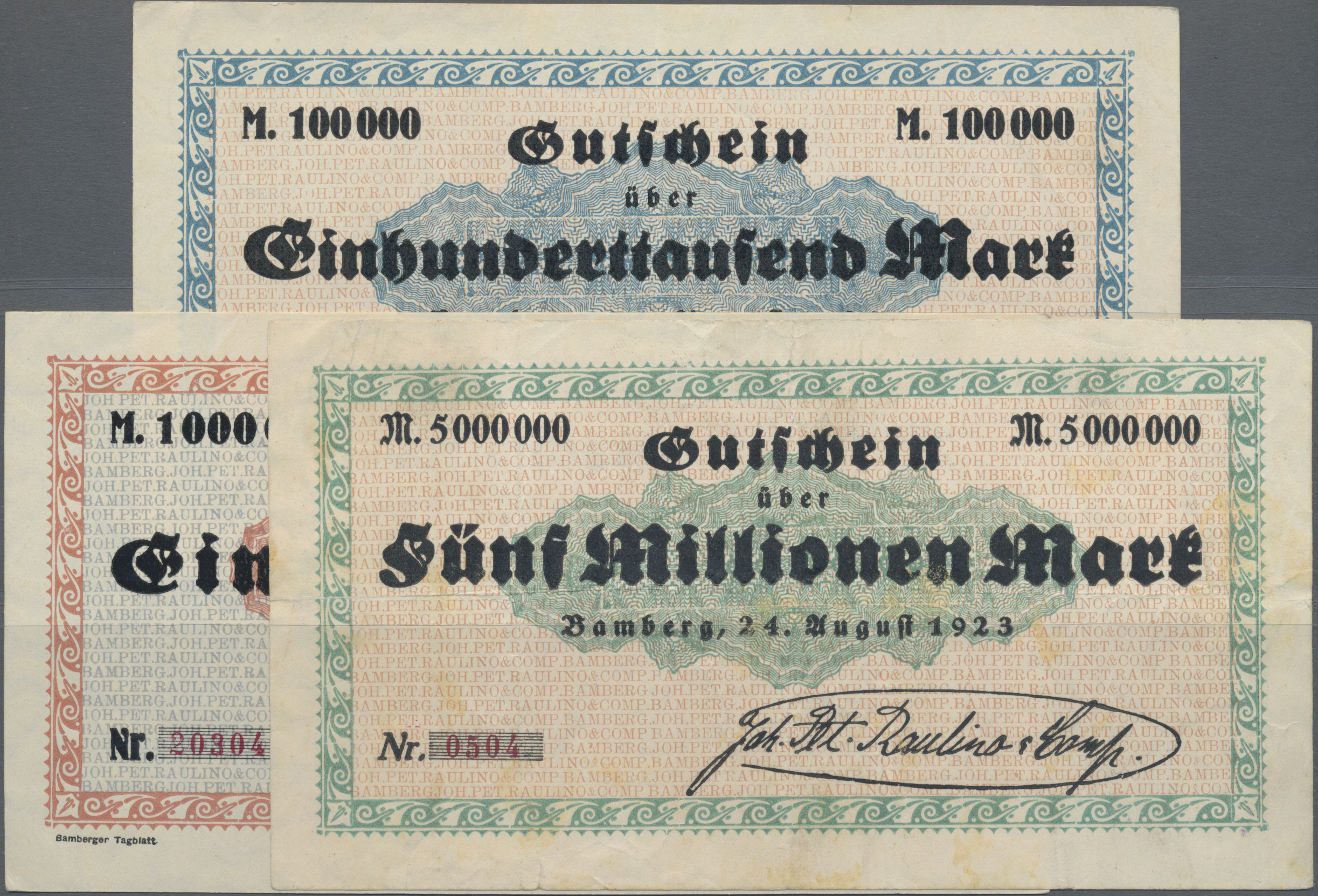 Lot 14665 - Deutschland - Notgeld - Bayern | Banknoten - Auktionshaus Christoph Gärtner GmbH & Co. KG 53rd AUCTION - Day 6 Coins & Banknotes Lot 14665 - Deutschland - Notgeld - Bayern | Banknoten - Auktionshaus Christoph Gärtner GmbH & Co. KG 53rd AUCTION - Day 6 Coins & Banknotes