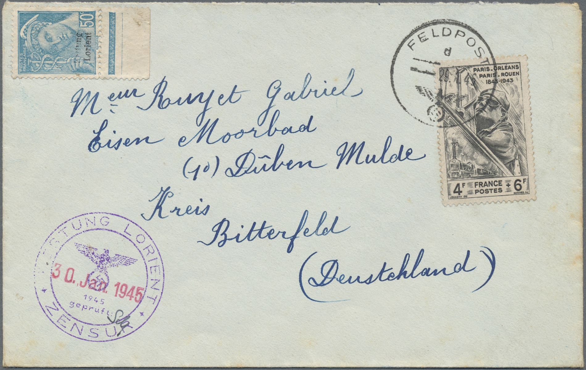 Lot 10685 - Dt. Besetzung II WK - Frankreich - Festung Lorient - Auktionshaus Christoph Gärtner GmbH & Co. KG 58th AUCTION - Day 3 Lot 10685 - Dt. Besetzung II WK - Frankreich - Festung Lorient - Auktionshaus Christoph Gärtner GmbH & Co. KG 58th AUCTION - Day 3