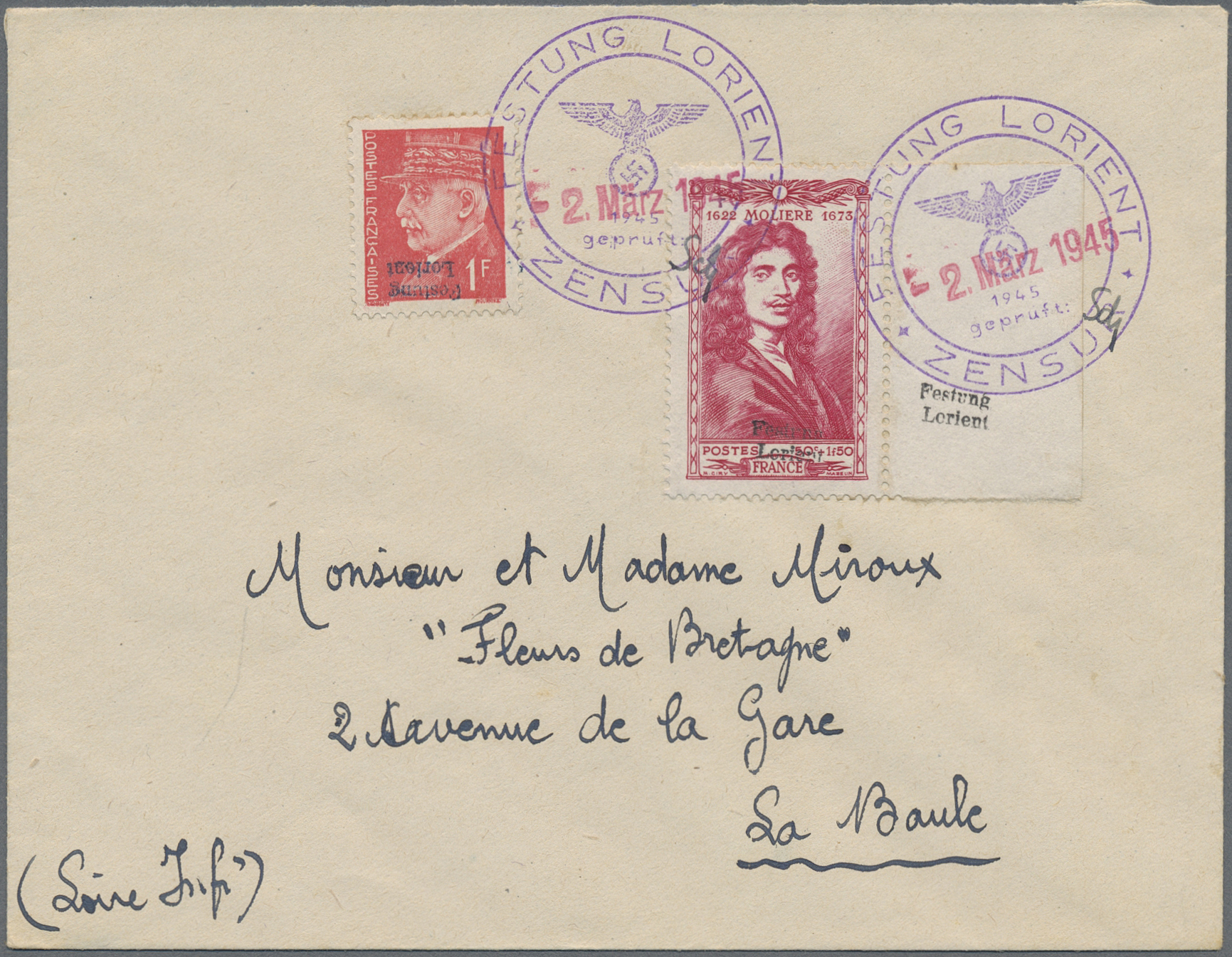 Lot 10713 - Dt. Besetzung II WK - Frankreich - Festung Lorient  -  Auktionshaus Christoph Gärtner GmbH & Co. KG 58th AUCTION - Day 3