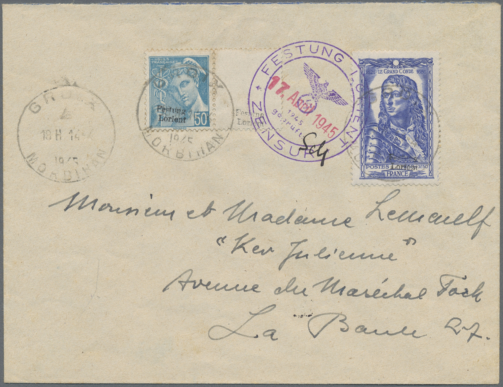 Lot 10697 - Dt. Besetzung II WK - Frankreich - Festung Lorient - Auktionshaus Christoph Gärtner GmbH & Co. KG 58th AUCTION - Day 3 Lot 10697 - Dt. Besetzung II WK - Frankreich - Festung Lorient - Auktionshaus Christoph Gärtner GmbH & Co. KG 58th AUCTION - Day 3