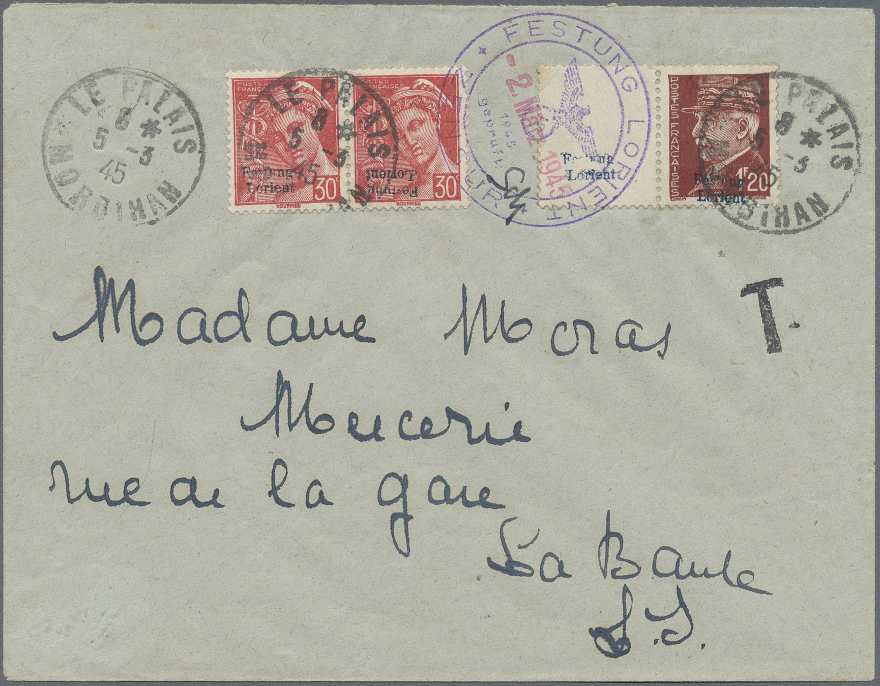 Lot 10691 - Dt. Besetzung II WK - Frankreich - Festung Lorient - Auktionshaus Christoph Gärtner GmbH & Co. KG 58th AUCTION - Day 3 Lot 10691 - Dt. Besetzung II WK - Frankreich - Festung Lorient - Auktionshaus Christoph Gärtner GmbH & Co. KG 58th AUCTION - Day 3