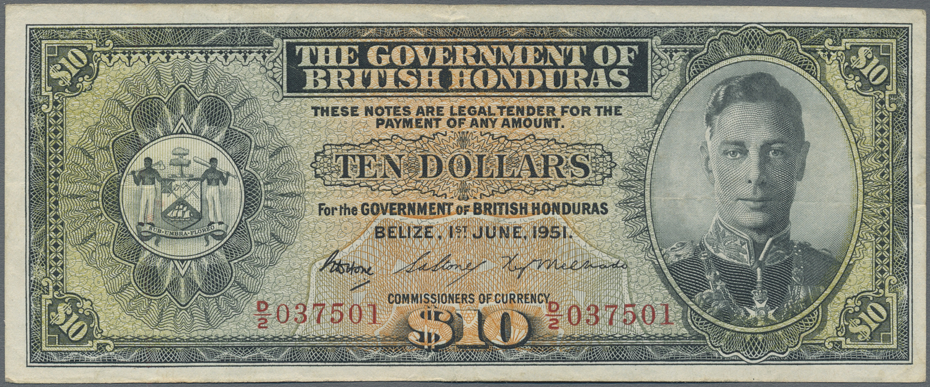 Lot 01206 - British Honduras | Banknoten - Auktionshaus Christoph Gärtner GmbH & Co. KG Sale #45 Banknotes Worldwide Lot 01206 - British Honduras | Banknoten - Auktionshaus Christoph Gärtner GmbH & Co. KG Sale #45 Banknotes Worldwide