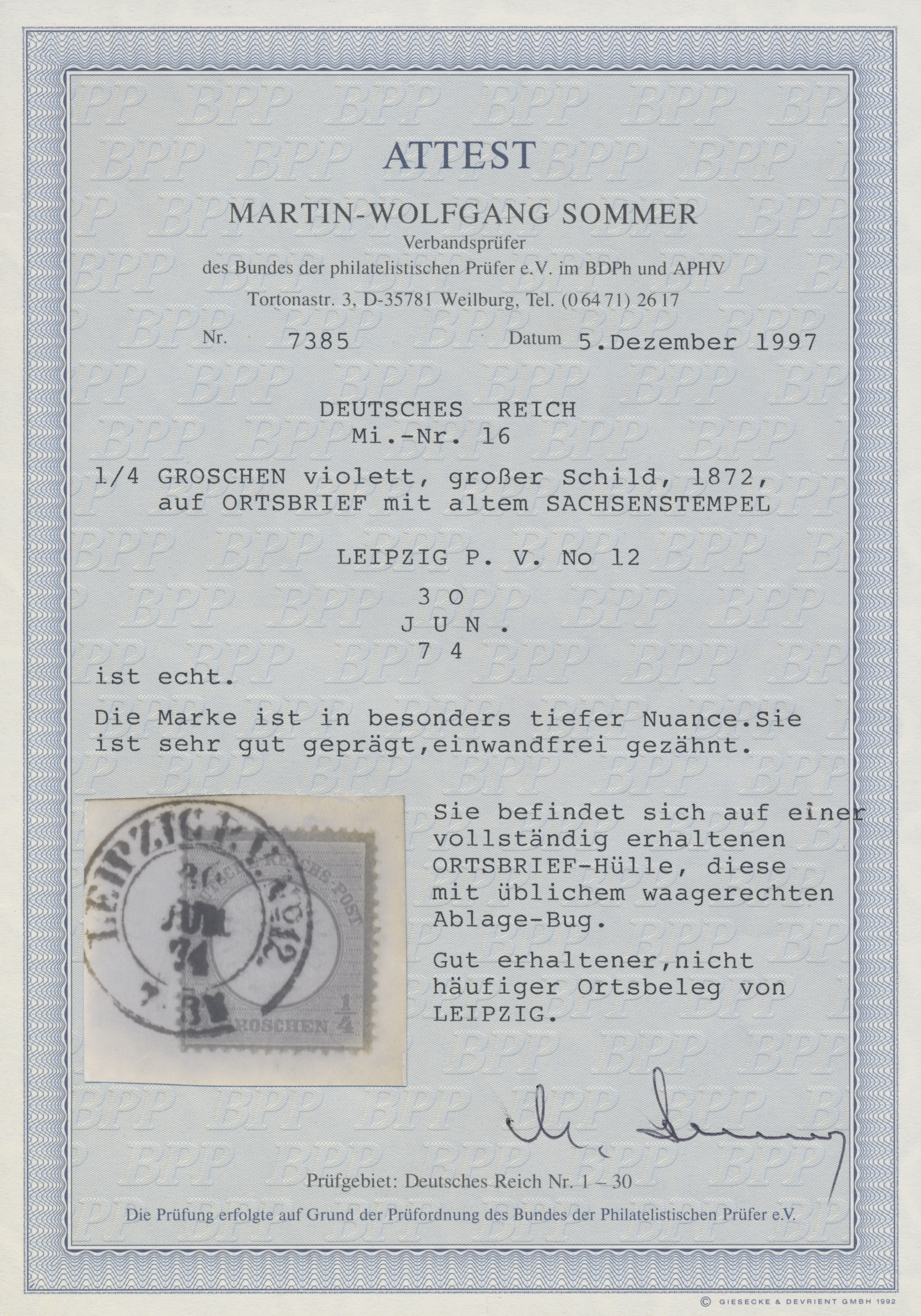 Lot 766 - Deutsches Reich - Brustschild  -   Auction #211