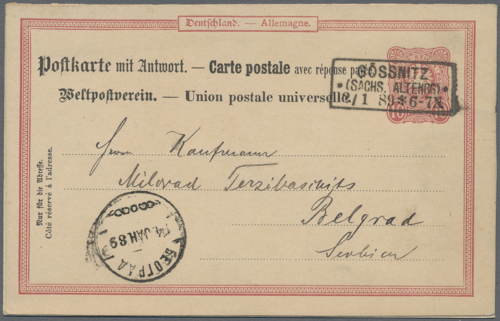 Lot 10841 - Deutsches Reich - Ganzsachen  -  Auktionshaus Christoph Gärtner GmbH & Co. KG 57th AUCTION - Day 5