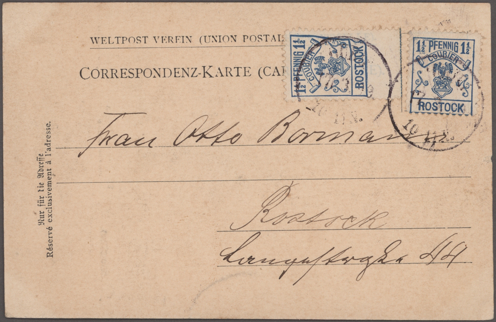 Lot 10455 - Deutsches Reich - Privatpost (Stadtpost)  -  Auktionshaus Christoph Gärtner GmbH & Co. KG 58th AUCTION - Day 3