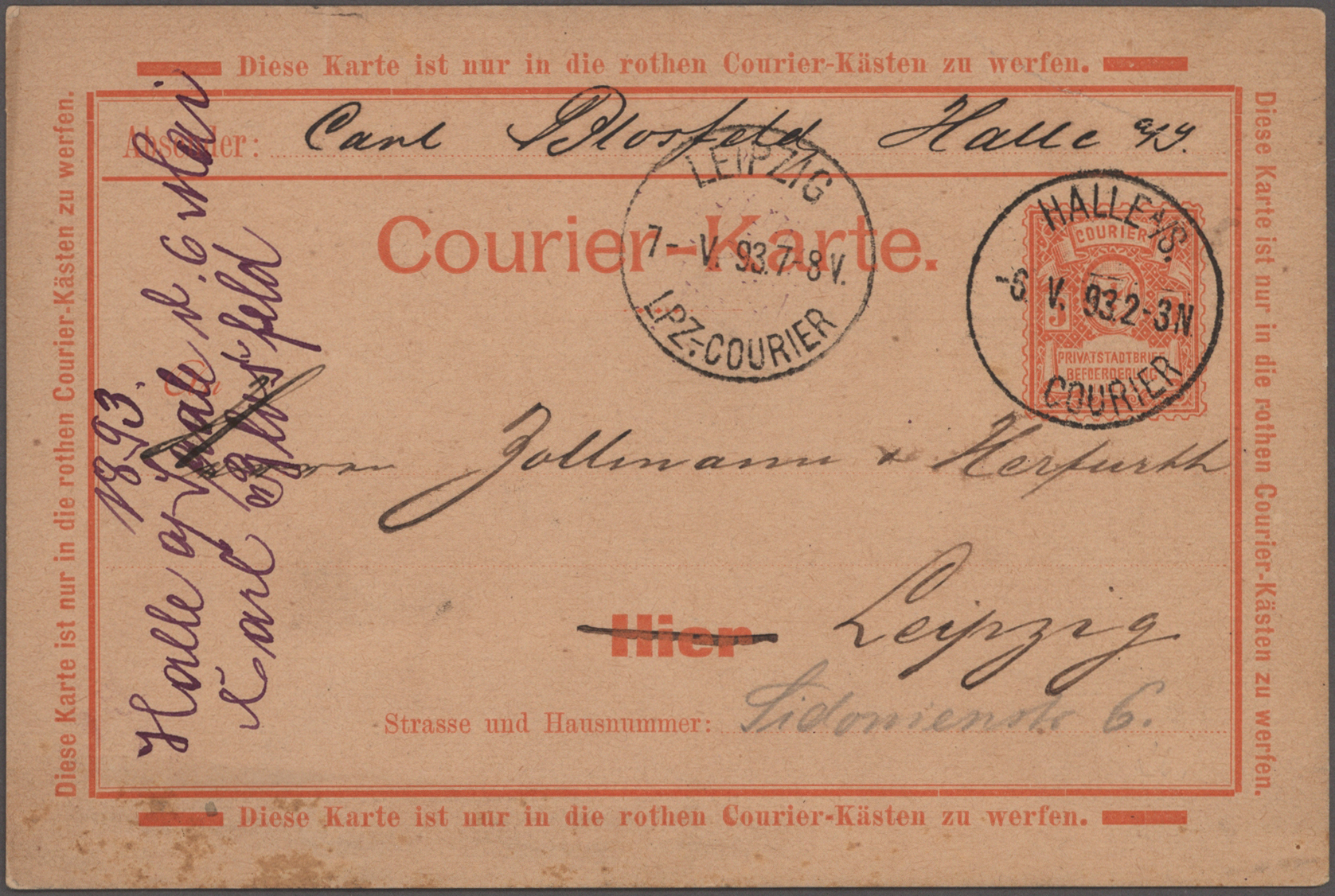 Lot 10343 - Deutsches Reich - Privatpost (Stadtpost) - Auktionshaus Christoph Gärtner GmbH & Co. KG 58th AUCTION - Day 3 Lot 10343 - Deutsches Reich - Privatpost (Stadtpost) - Auktionshaus Christoph Gärtner GmbH & Co. KG 58th AUCTION - Day 3