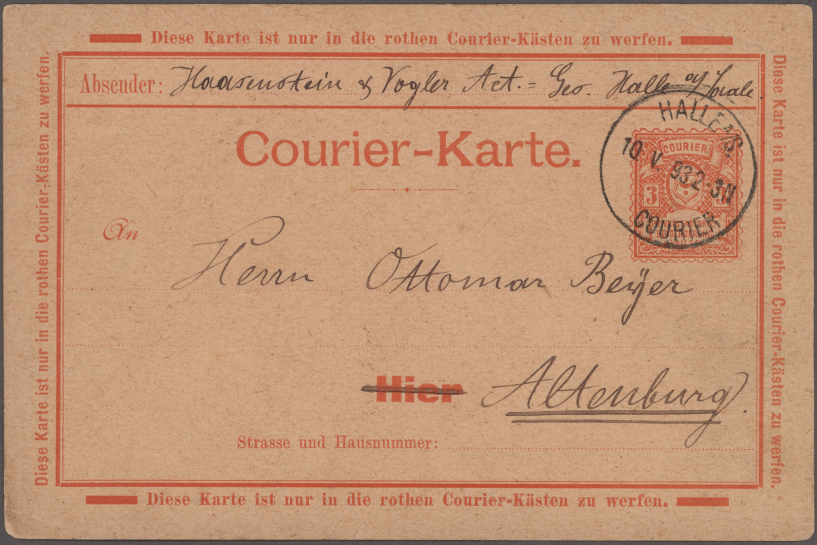 Lot 10344 - Deutsches Reich - Privatpost (Stadtpost) - Auktionshaus Christoph Gärtner GmbH & Co. KG 58th AUCTION - Day 3 Lot 10344 - Deutsches Reich - Privatpost (Stadtpost) - Auktionshaus Christoph Gärtner GmbH & Co. KG 58th AUCTION - Day 3