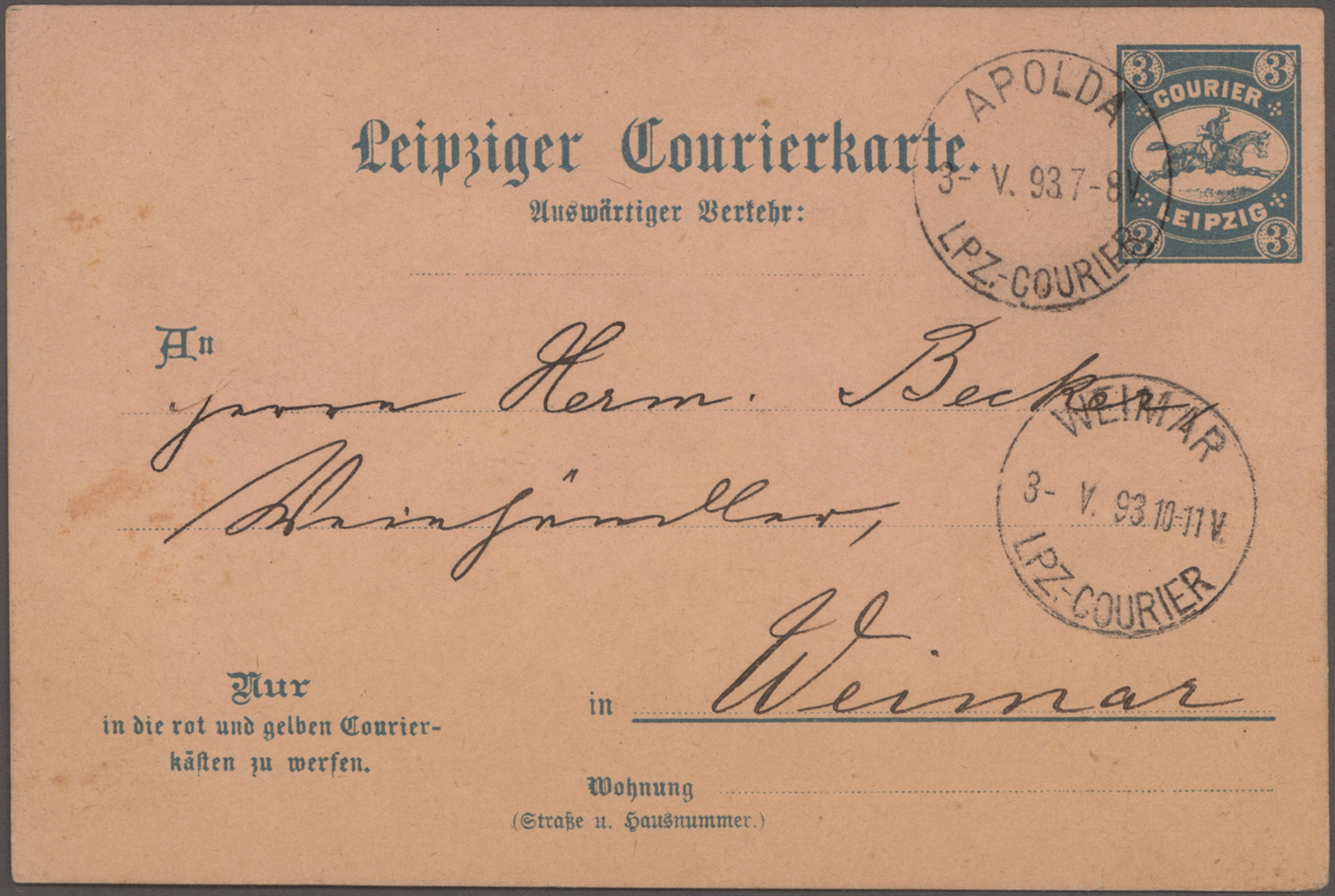Lot 10210 - Deutsches Reich - Privatpost (Stadtpost) - Auktionshaus Christoph Gärtner GmbH & Co. KG 58th AUCTION - Day 3 Lot 10210 - Deutsches Reich - Privatpost (Stadtpost) - Auktionshaus Christoph Gärtner GmbH & Co. KG 58th AUCTION - Day 3