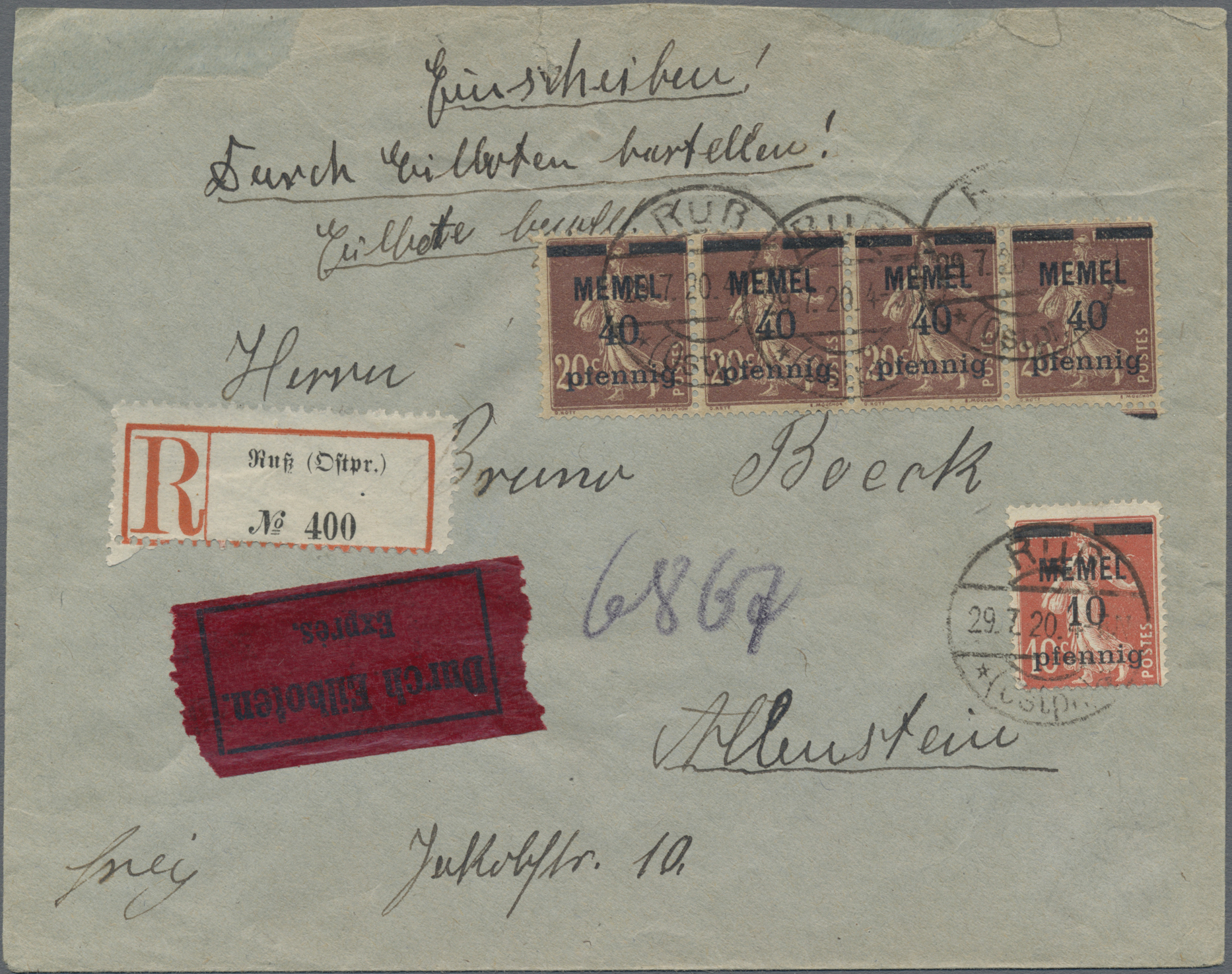 Lot 11074 - Memel  -  Auktionshaus Christoph Gärtner GmbH & Co. KG 57th AUCTION - Day 5