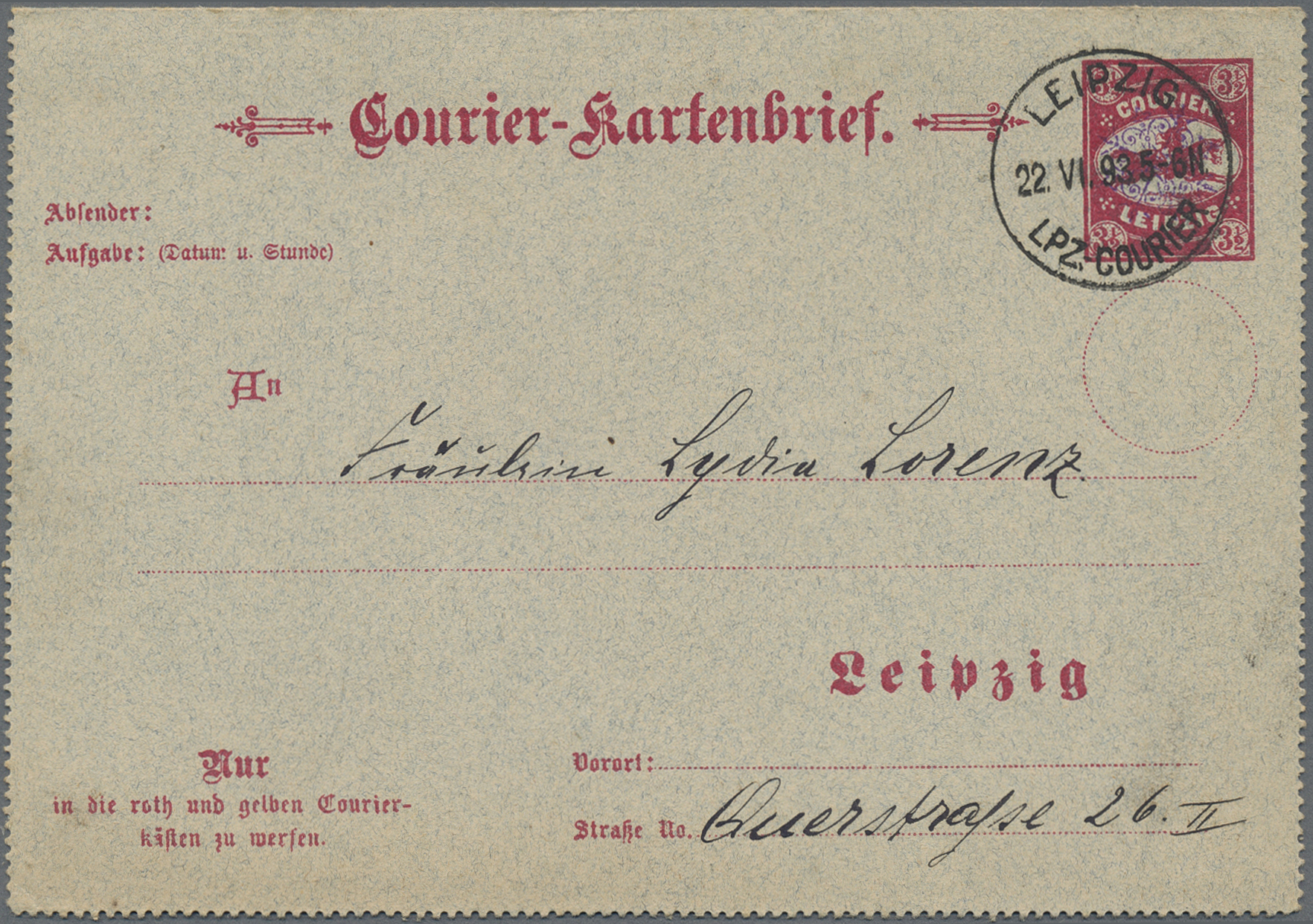 Lot 10404 - Deutsches Reich - Privatpost (Stadtpost) - Auktionshaus Christoph Gärtner GmbH & Co. KG 58th AUCTION - Day 3 Lot 10404 - Deutsches Reich - Privatpost (Stadtpost) - Auktionshaus Christoph Gärtner GmbH & Co. KG 58th AUCTION - Day 3