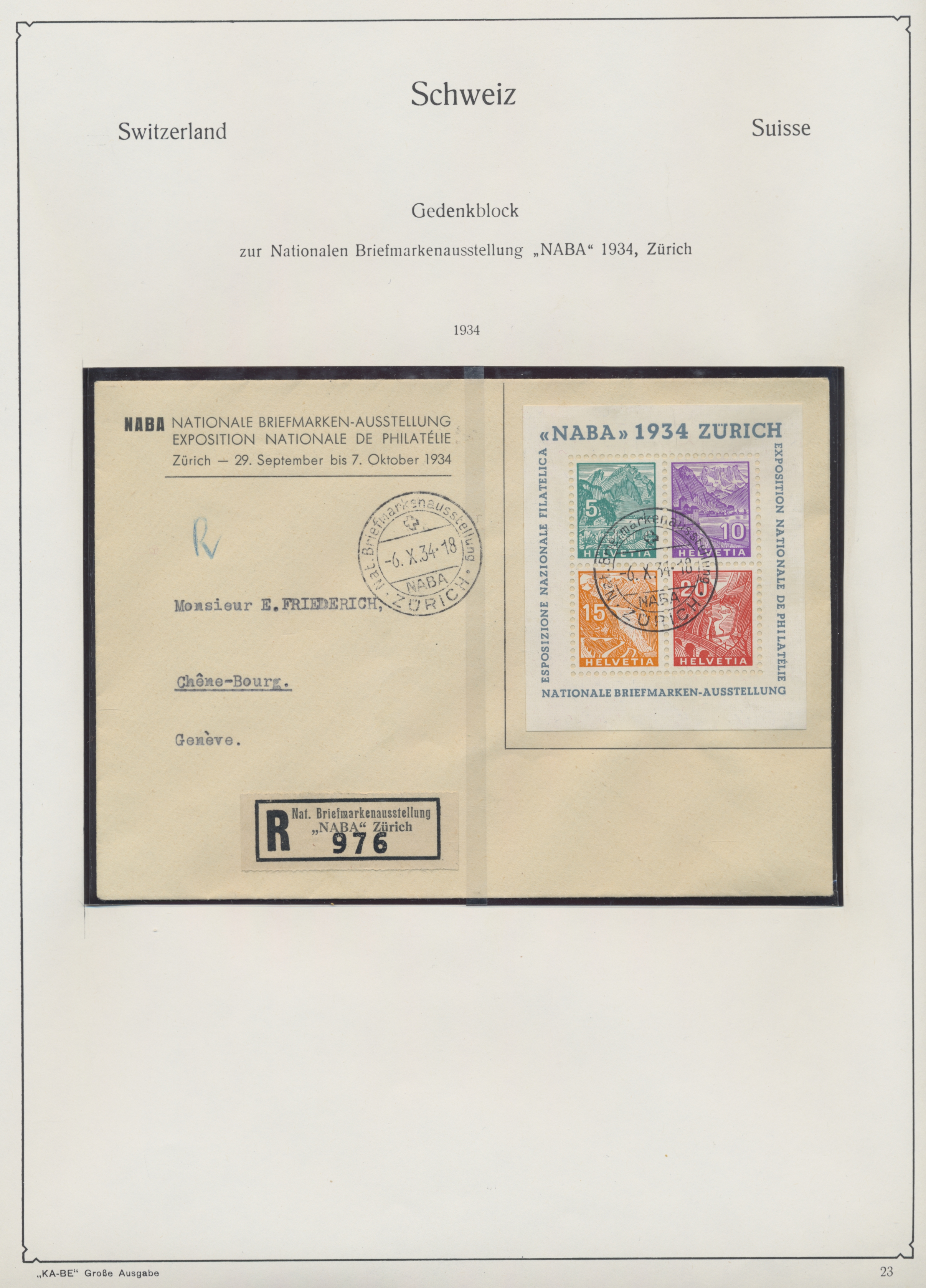 Lot 09677 - schweiz - Auktionshaus Christoph Gärtner GmbH & Co. KG 56th AUCTION - Day 4 Lot 09677 - schweiz - Auktionshaus Christoph Gärtner GmbH & Co. KG 56th AUCTION - Day 4