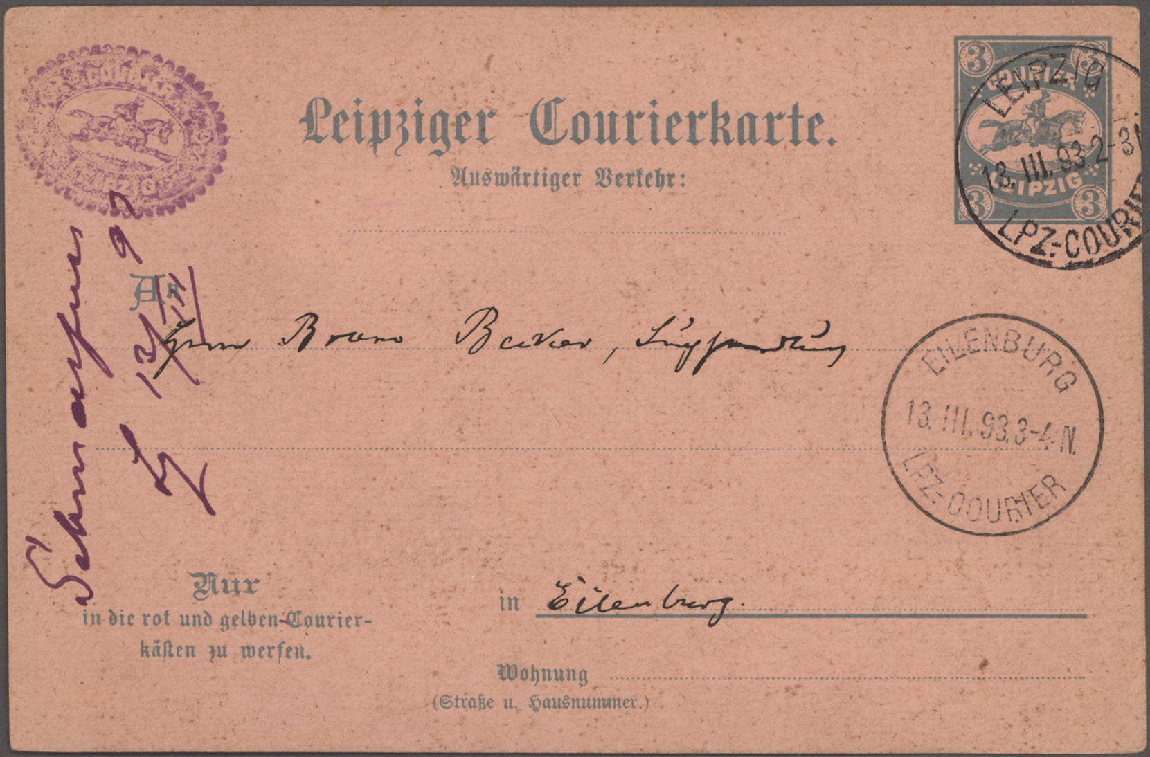 Lot 10399 - Deutsches Reich - Privatpost (Stadtpost) - Auktionshaus Christoph Gärtner GmbH & Co. KG 58th AUCTION - Day 3 Lot 10399 - Deutsches Reich - Privatpost (Stadtpost) - Auktionshaus Christoph Gärtner GmbH & Co. KG 58th AUCTION - Day 3