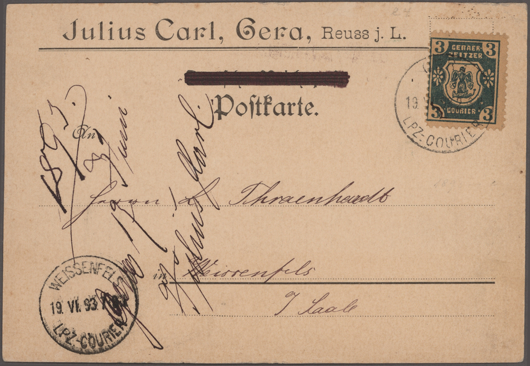 Lot 10317 - Deutsches Reich - Privatpost (Stadtpost) - Auktionshaus Christoph Gärtner GmbH & Co. KG 58th AUCTION - Day 3 Lot 10317 - Deutsches Reich - Privatpost (Stadtpost) - Auktionshaus Christoph Gärtner GmbH & Co. KG 58th AUCTION - Day 3