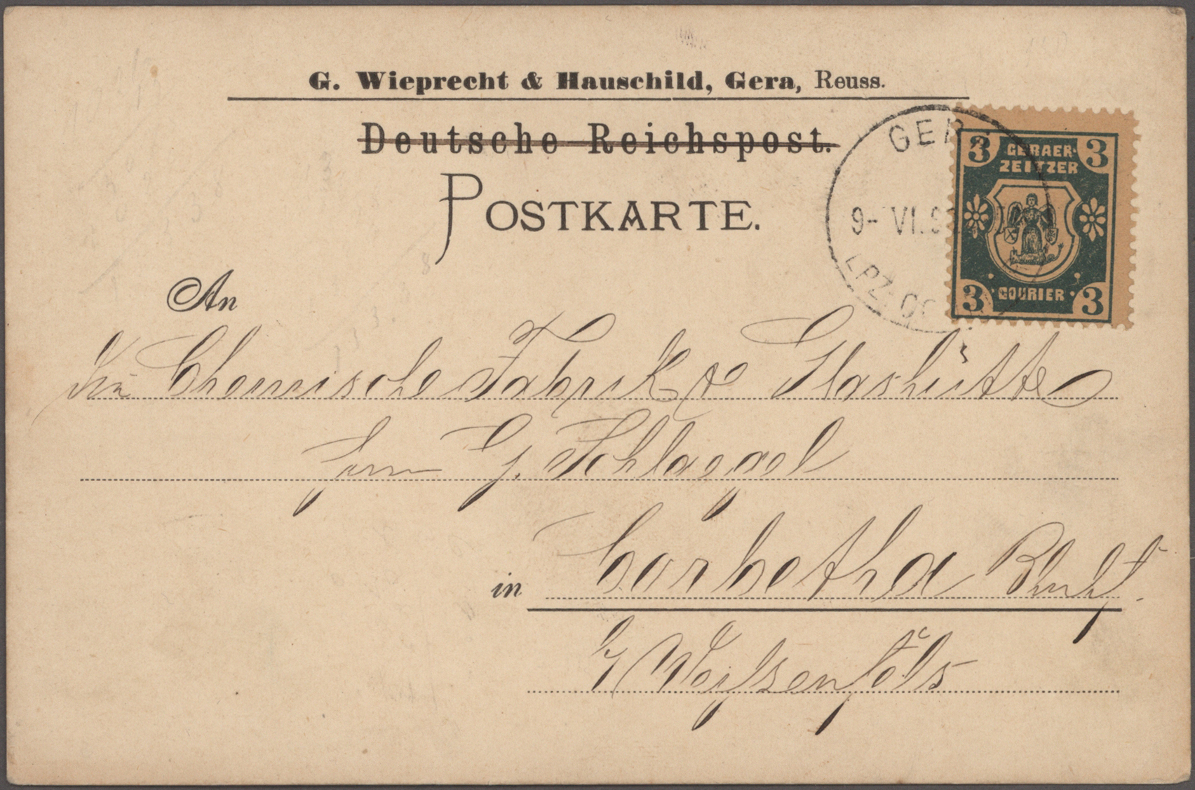 Lot 10318 - Deutsches Reich - Privatpost (Stadtpost)  -  Auktionshaus Christoph Gärtner GmbH & Co. KG 58th AUCTION - Day 3