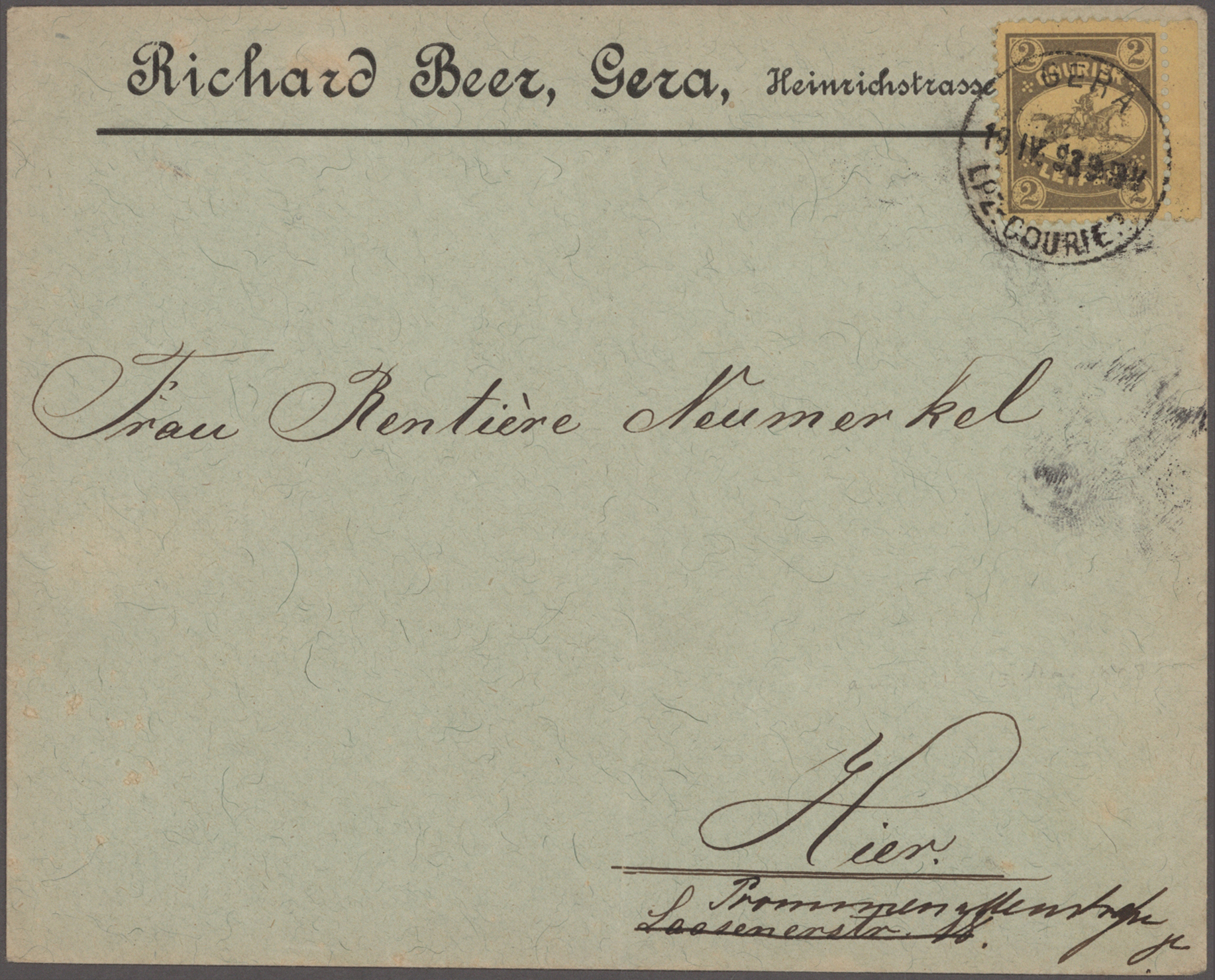 Lot 10316 - Deutsches Reich - Privatpost (Stadtpost) - Auktionshaus Christoph Gärtner GmbH & Co. KG 58th AUCTION - Day 3 Lot 10316 - Deutsches Reich - Privatpost (Stadtpost) - Auktionshaus Christoph Gärtner GmbH & Co. KG 58th AUCTION - Day 3