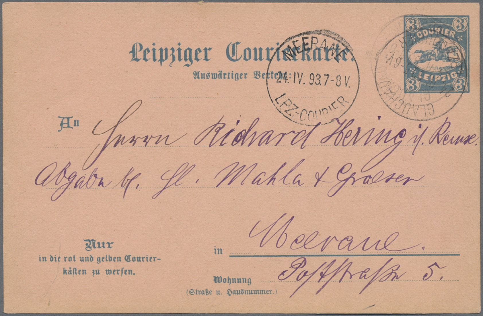 Lot 10331 - Deutsches Reich - Privatpost (Stadtpost)  -  Auktionshaus Christoph Gärtner GmbH & Co. KG 58th AUCTION - Day 3