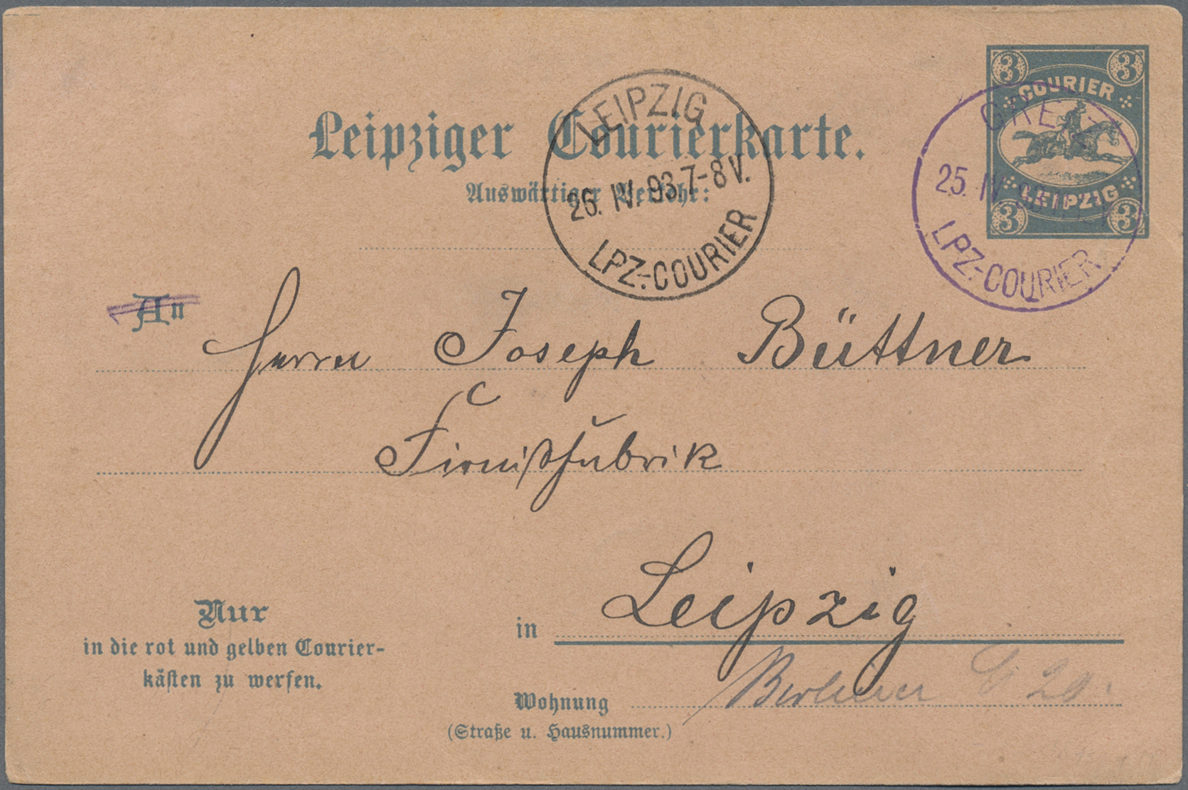 Lot 10334 - Deutsches Reich - Privatpost (Stadtpost)  -  Auktionshaus Christoph Gärtner GmbH & Co. KG 58th AUCTION - Day 3