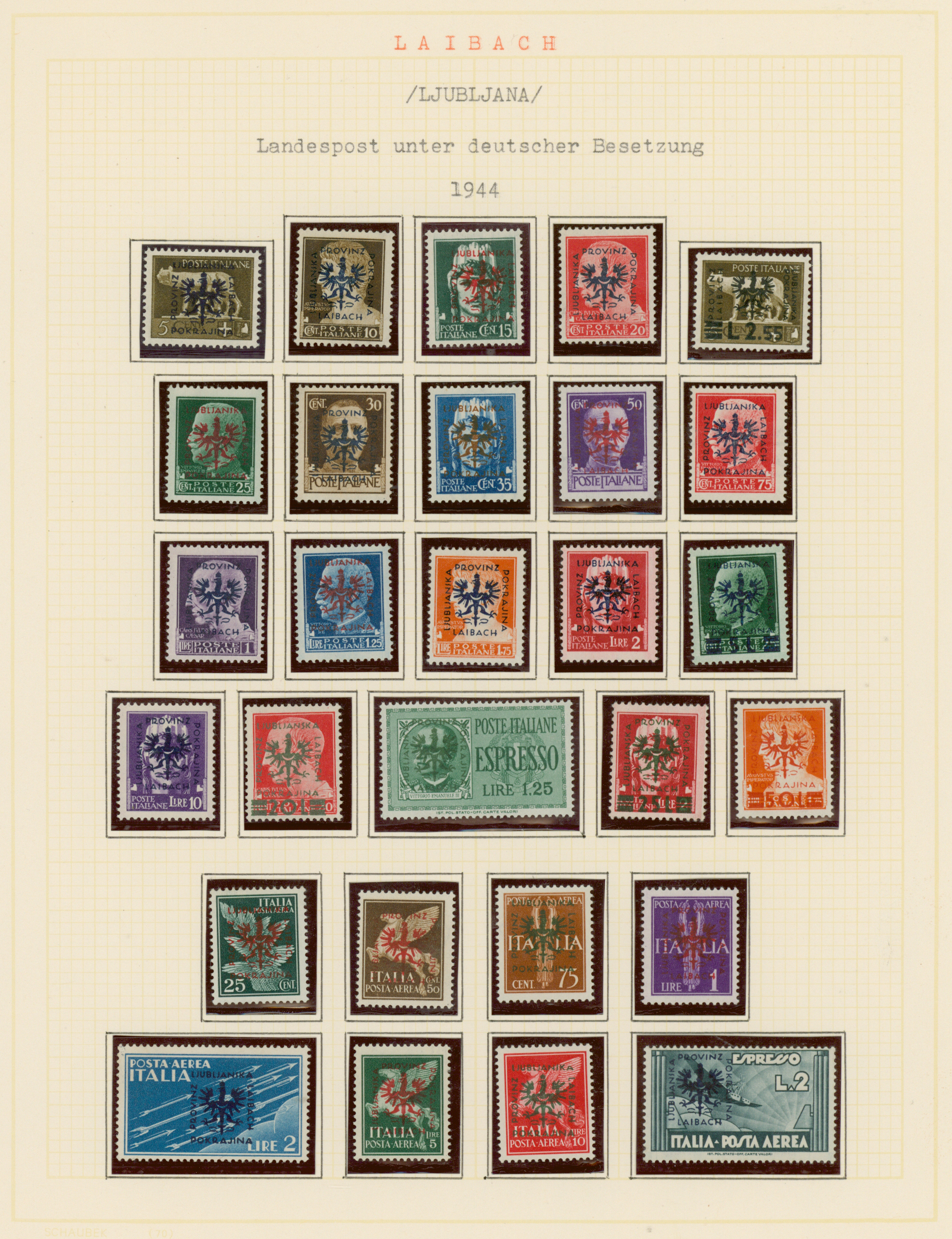 Lot 14597 - Dt. Besetzung II WK - Laibach - Auktionshaus Christoph Gärtner GmbH & Co. KG 58th AUCTION - Day 5 Lot 14597 - Dt. Besetzung II WK - Laibach - Auktionshaus Christoph Gärtner GmbH & Co. KG 58th AUCTION - Day 5
