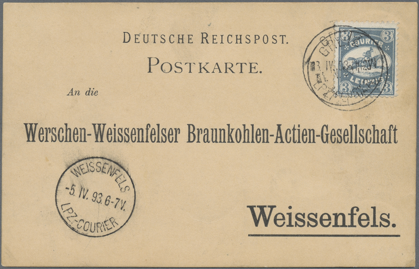 Lot 10333 - Deutsches Reich - Privatpost (Stadtpost)  -  Auktionshaus Christoph Gärtner GmbH & Co. KG 58th AUCTION - Day 3