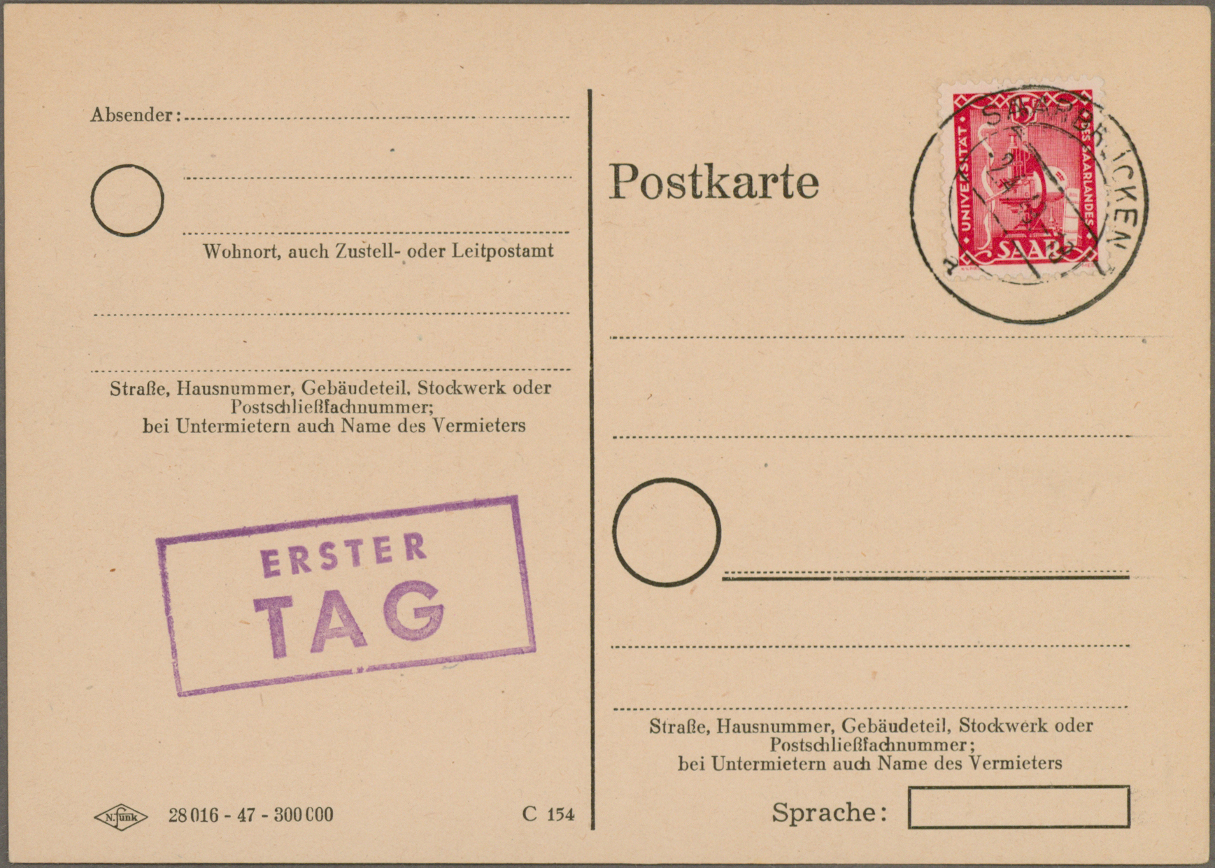 Lot 06647 - Saarland (1947/56) - Auktionshaus Christoph Gärtner GmbH & Co. KG 57th AUCTION - Day 3 Lot 06647 - Saarland (1947/56) - Auktionshaus Christoph Gärtner GmbH & Co. KG 57th AUCTION - Day 3