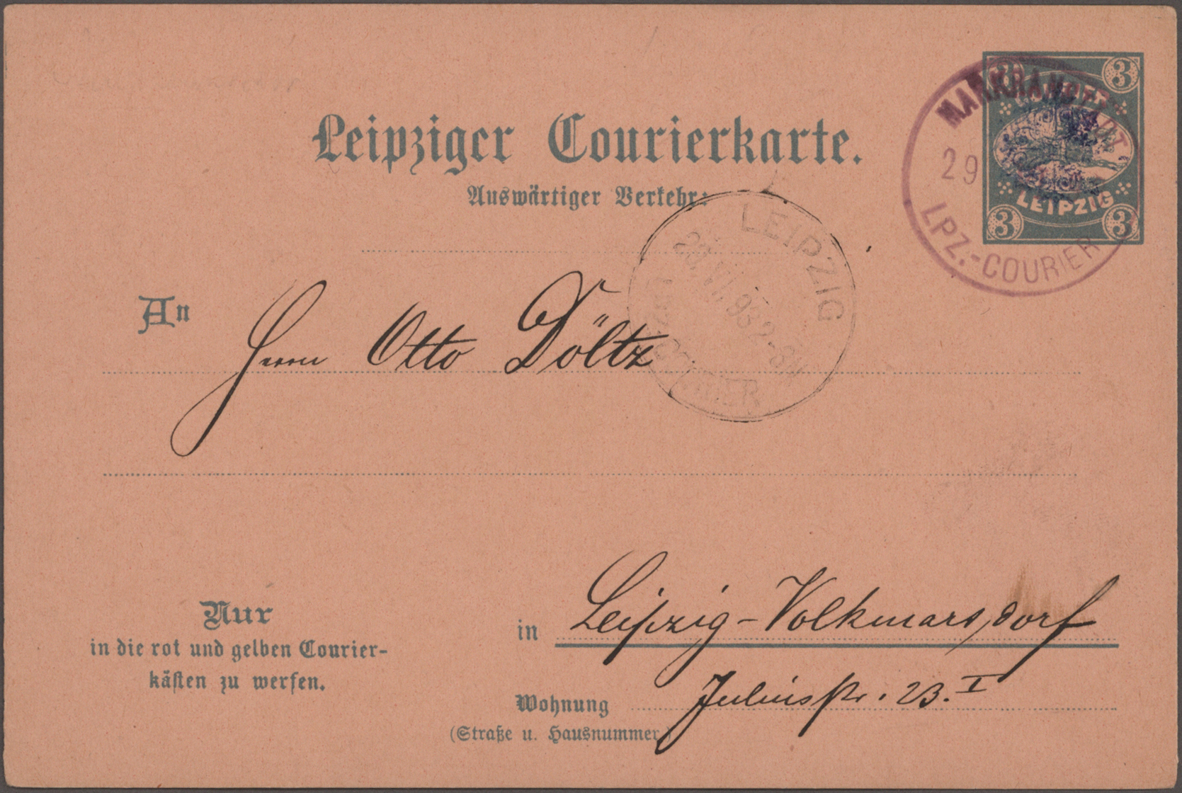 Lot 10424 - Deutsches Reich - Privatpost (Stadtpost) - Auktionshaus Christoph Gärtner GmbH & Co. KG 58th AUCTION - Day 3 Lot 10424 - Deutsches Reich - Privatpost (Stadtpost) - Auktionshaus Christoph Gärtner GmbH & Co. KG 58th AUCTION - Day 3