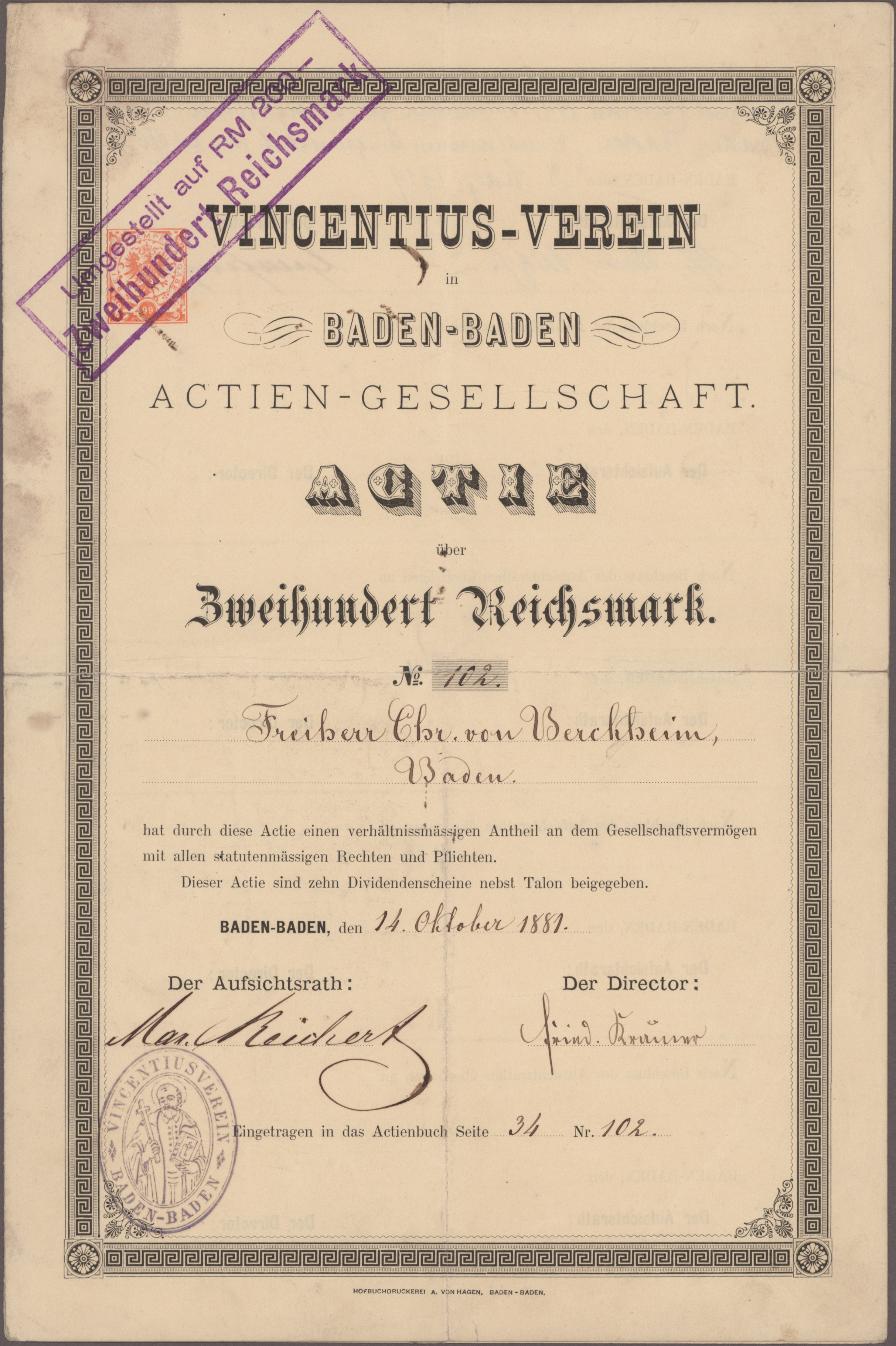 Lot 01636 - alte aktien / wertpapiere - Auktionshaus Christoph Gärtner GmbH & Co. KG 57th AUCTION - Day 1 Lot 01636 - alte aktien / wertpapiere - Auktionshaus Christoph Gärtner GmbH & Co. KG 57th AUCTION - Day 1
