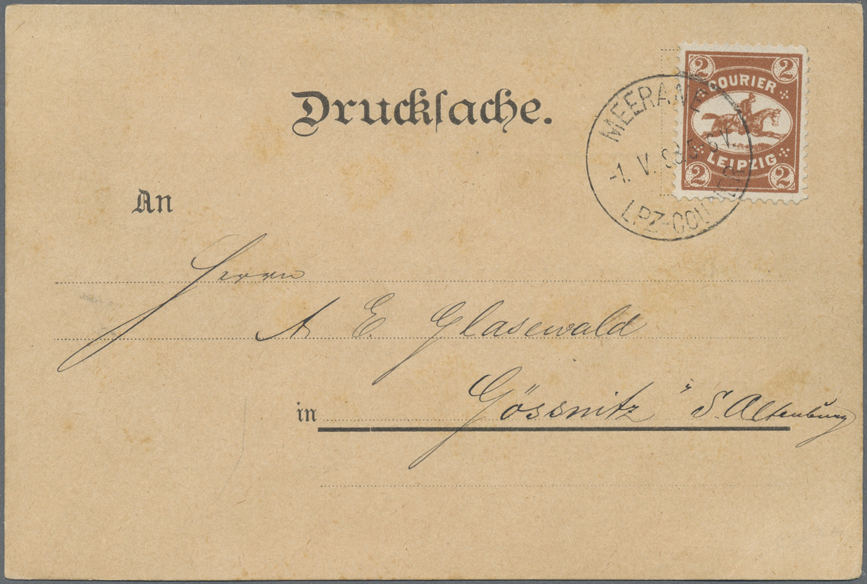 Lot 10425 - Deutsches Reich - Privatpost (Stadtpost) - Auktionshaus Christoph Gärtner GmbH & Co. KG 58th AUCTION - Day 3 Lot 10425 - Deutsches Reich - Privatpost (Stadtpost) - Auktionshaus Christoph Gärtner GmbH & Co. KG 58th AUCTION - Day 3