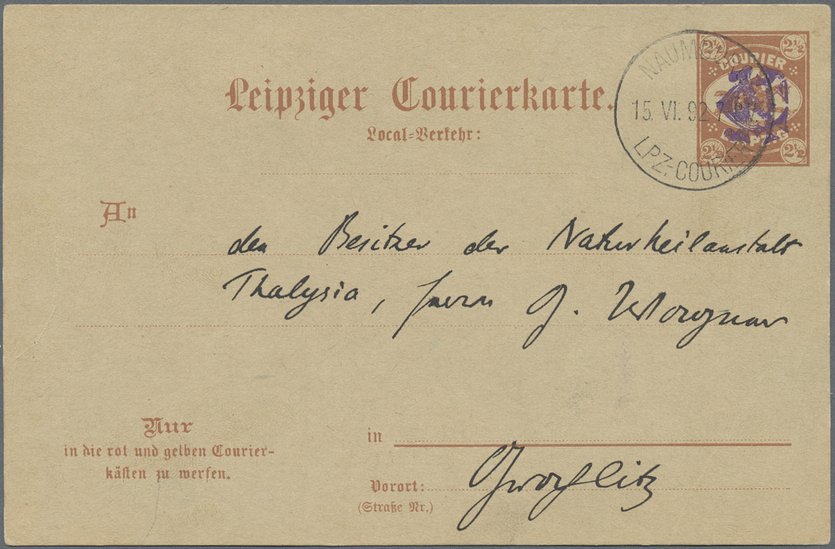 Lot 10438 - Deutsches Reich - Privatpost (Stadtpost) - Auktionshaus Christoph Gärtner GmbH & Co. KG 58th AUCTION - Day 3 Lot 10438 - Deutsches Reich - Privatpost (Stadtpost) - Auktionshaus Christoph Gärtner GmbH & Co. KG 58th AUCTION - Day 3