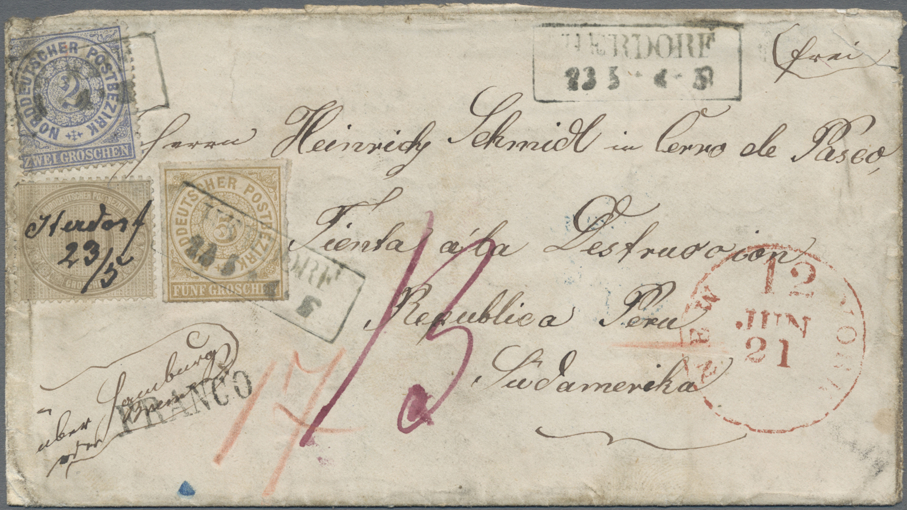 Lot 04964 - Norddeutscher Bund - Marken und Briefe  -  Auktionshaus Christoph Gärtner GmbH & Co. KG 57th AUCTION - Day 3