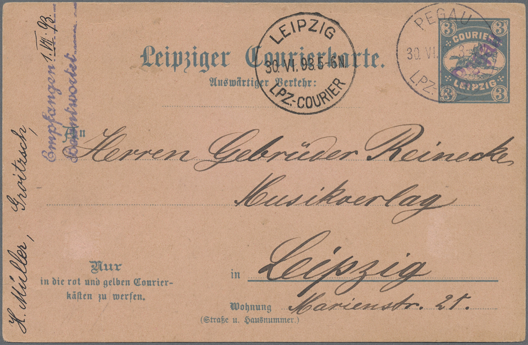 Lot 10446 - Deutsches Reich - Privatpost (Stadtpost)  -  Auktionshaus Christoph Gärtner GmbH & Co. KG 58th AUCTION - Day 3