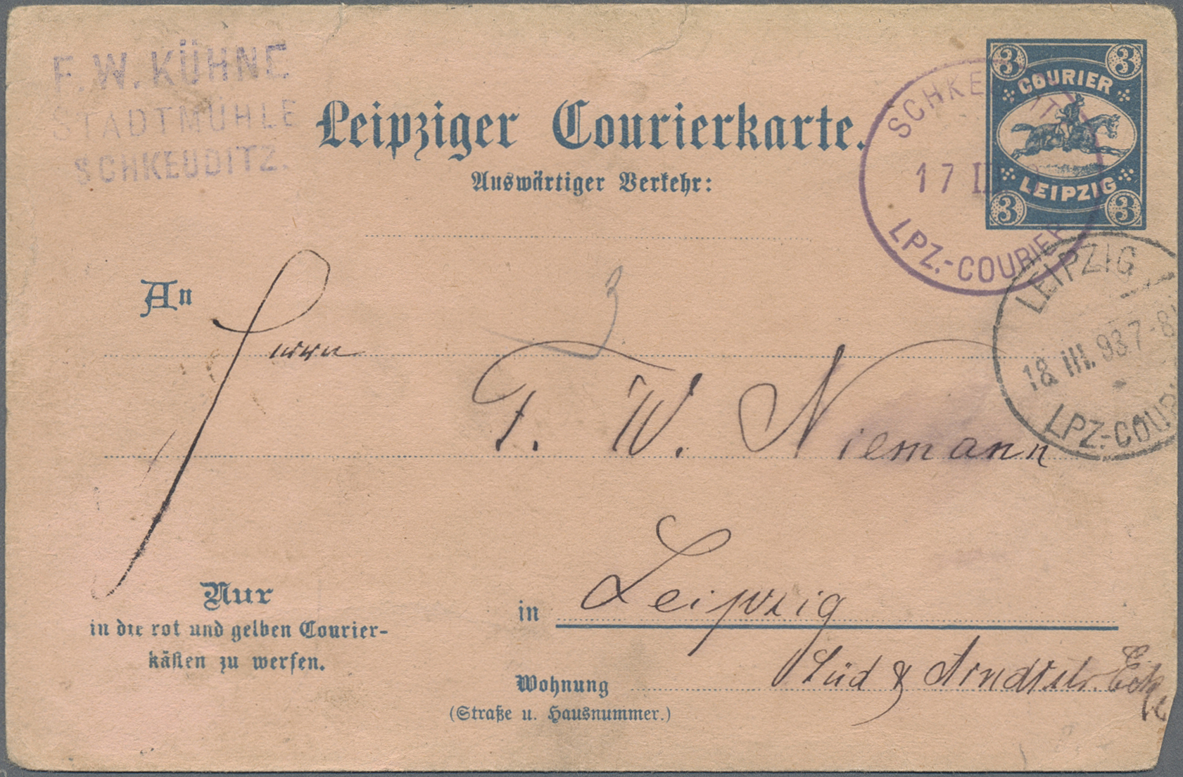 Lot 10460 - Deutsches Reich - Privatpost (Stadtpost)  -  Auktionshaus Christoph Gärtner GmbH & Co. KG 58th AUCTION - Day 3