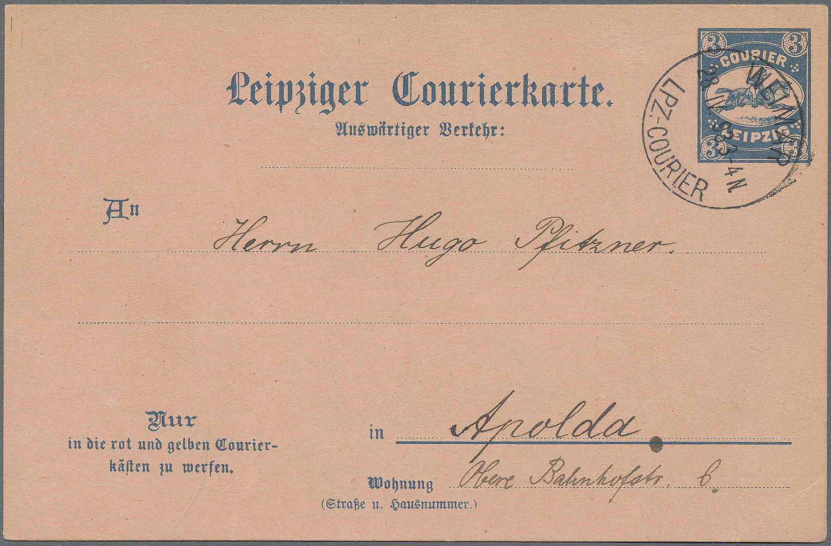 Lot 10475 - Deutsches Reich - Privatpost (Stadtpost)  -  Auktionshaus Christoph Gärtner GmbH & Co. KG 58th AUCTION - Day 3