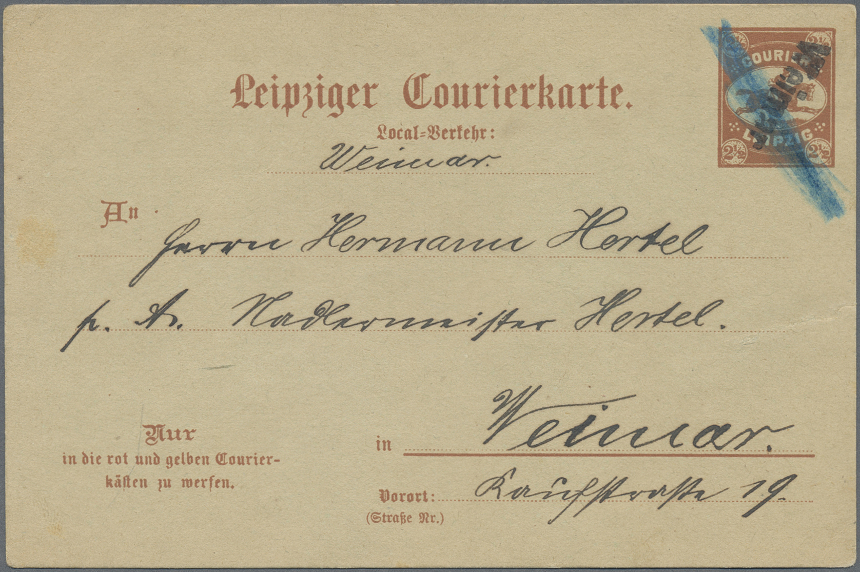 Lot 10473 - Deutsches Reich - Privatpost (Stadtpost)  -  Auktionshaus Christoph Gärtner GmbH & Co. KG 58th AUCTION - Day 3