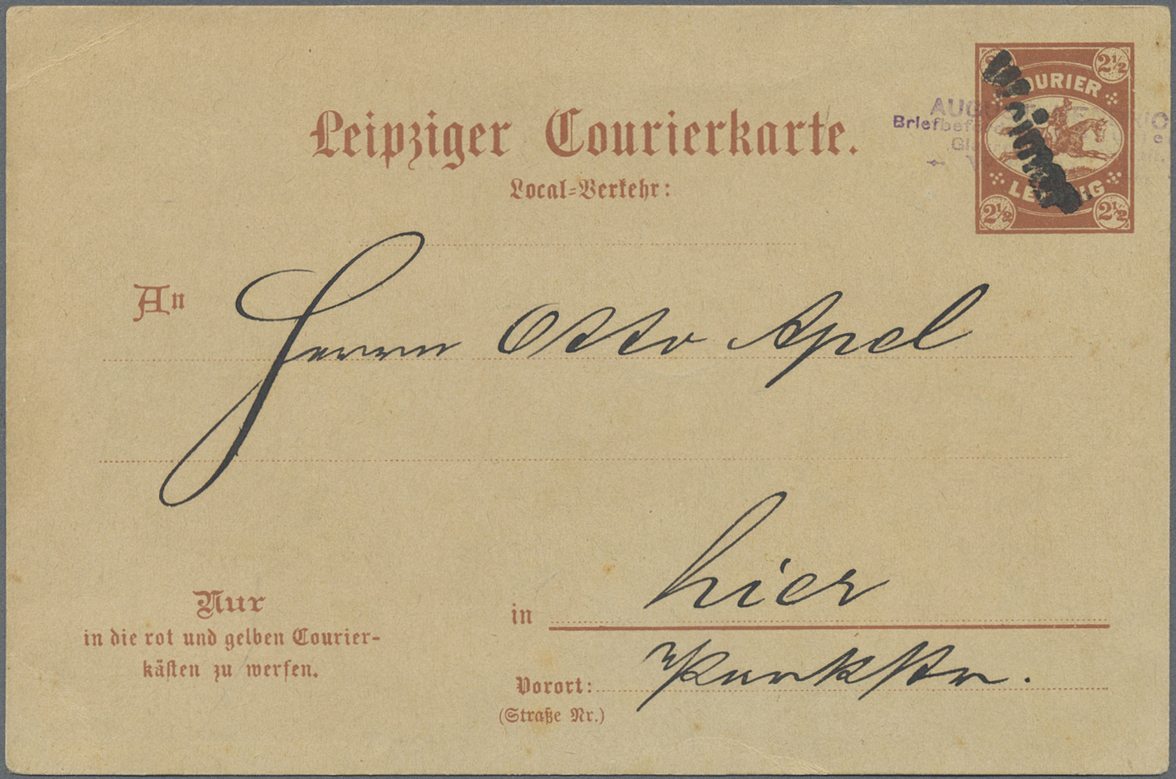 Lot 10474 - Deutsches Reich - Privatpost (Stadtpost)  -  Auktionshaus Christoph Gärtner GmbH & Co. KG 58th AUCTION - Day 3