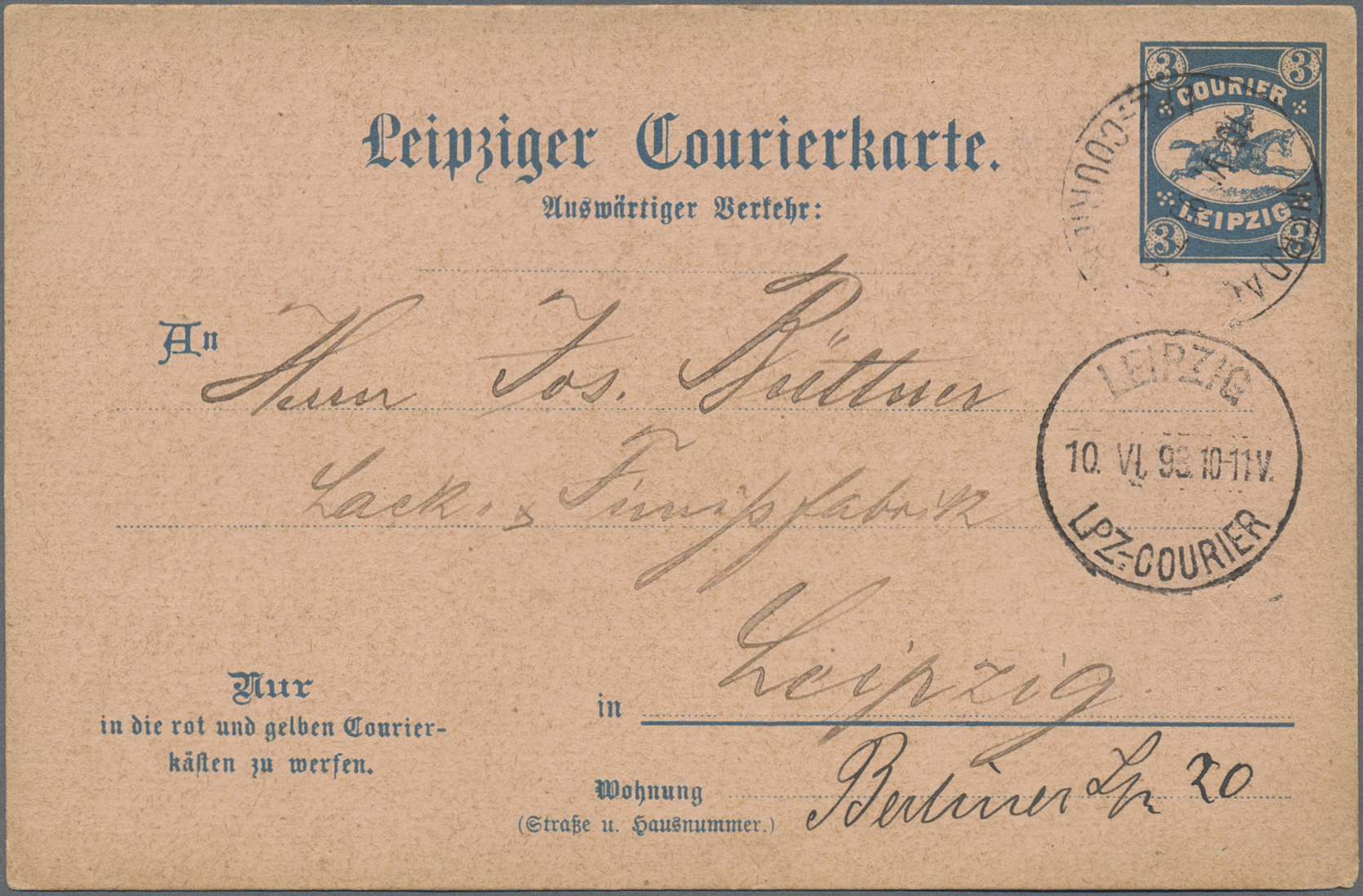 Lot 10480 - Deutsches Reich - Privatpost (Stadtpost)  -  Auktionshaus Christoph Gärtner GmbH & Co. KG 58th AUCTION - Day 3