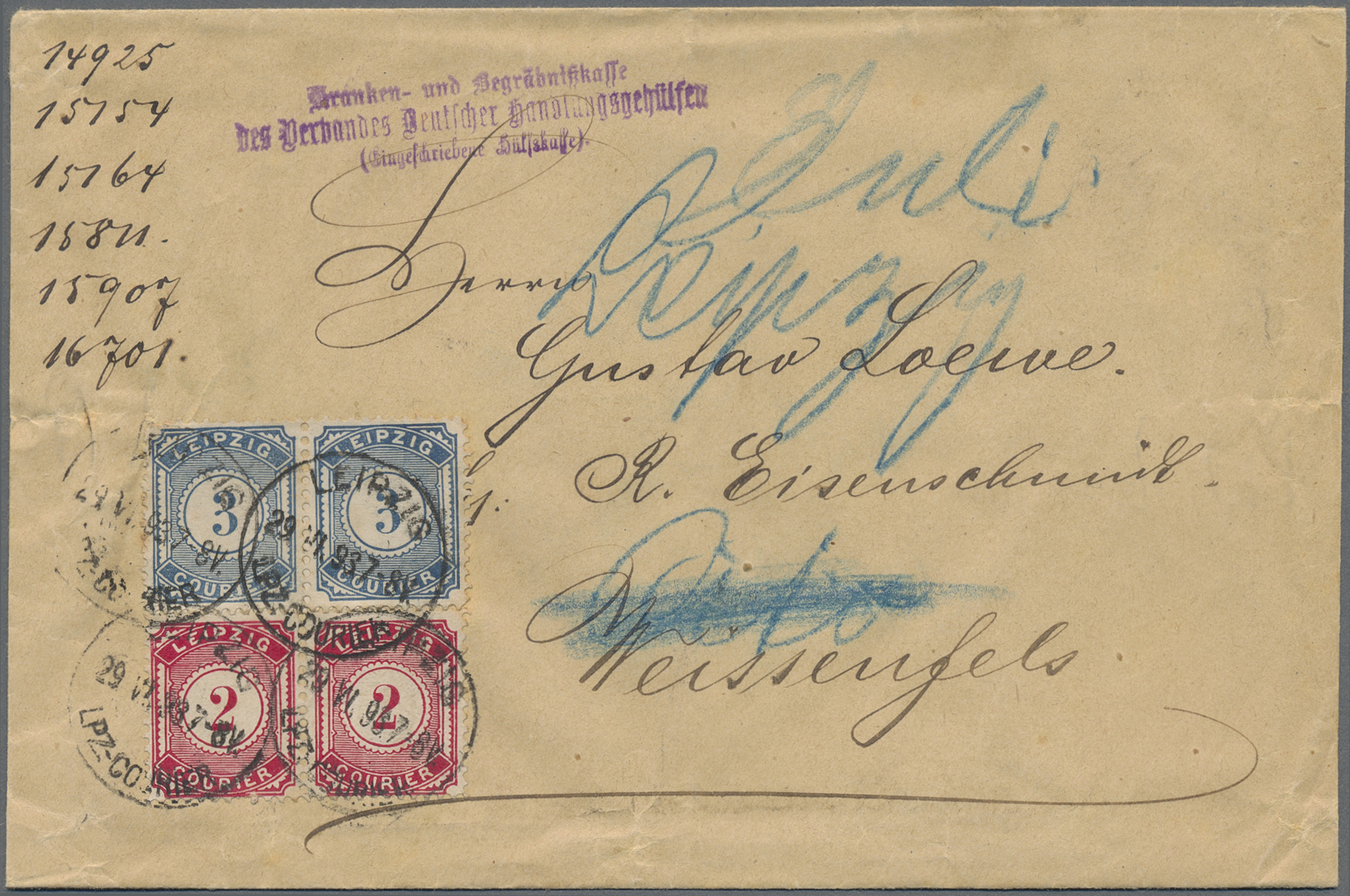 Lot 10397 - Deutsches Reich - Privatpost (Stadtpost) - Auktionshaus Christoph Gärtner GmbH & Co. KG 58th AUCTION - Day 3 Lot 10397 - Deutsches Reich - Privatpost (Stadtpost) - Auktionshaus Christoph Gärtner GmbH & Co. KG 58th AUCTION - Day 3