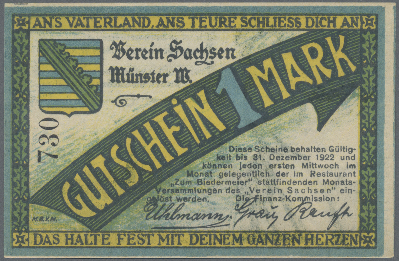 Lot 01904 - Deutschland - Notgeld - Westfalen | Banknoten - Auktionshaus Christoph Gärtner GmbH & Co. KG 58th AUCTION - Day 1 Lot 01904 - Deutschland - Notgeld - Westfalen | Banknoten - Auktionshaus Christoph Gärtner GmbH & Co. KG 58th AUCTION - Day 1