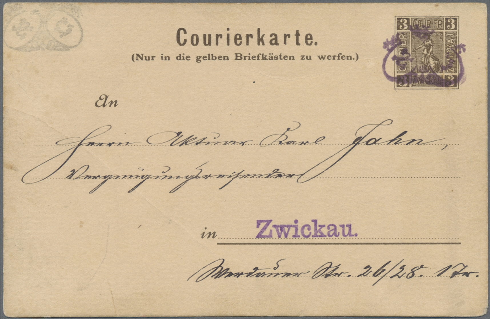 Lot 10503 - Deutsches Reich - Privatpost (Stadtpost)  -  Auktionshaus Christoph Gärtner GmbH & Co. KG 58th AUCTION - Day 3