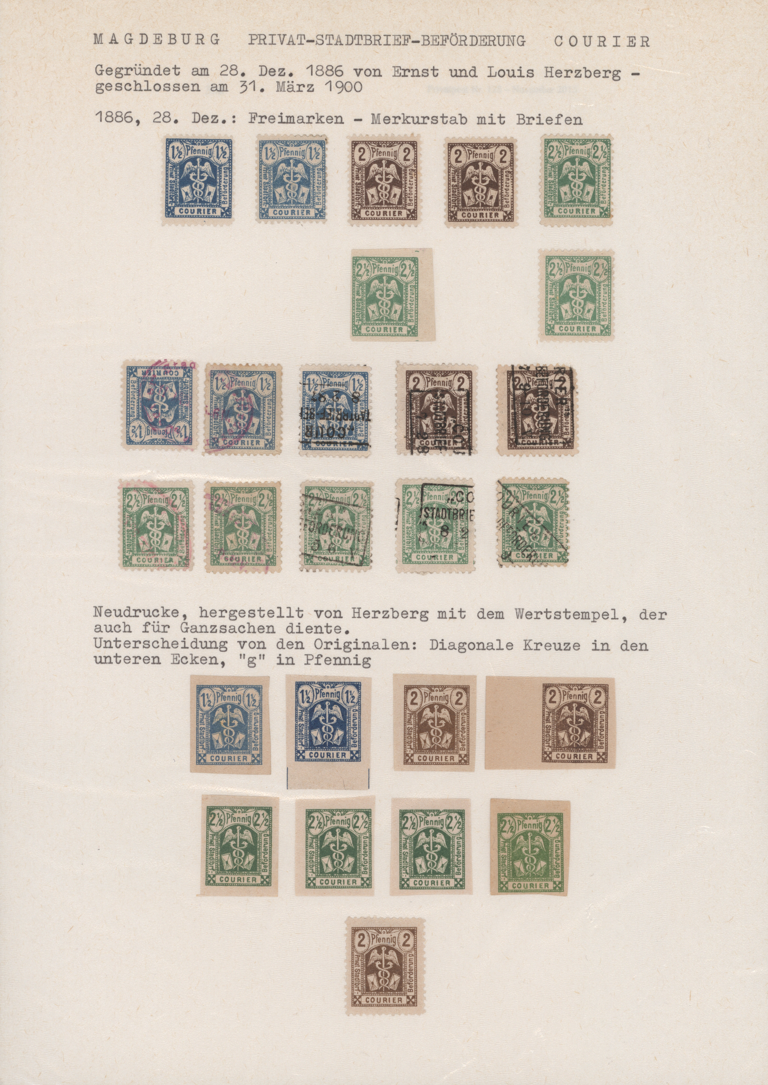 Lot 10421 - Deutsches Reich - Privatpost (Stadtpost) - Auktionshaus Christoph Gärtner GmbH & Co. KG 58th AUCTION - Day 3 Lot 10421 - Deutsches Reich - Privatpost (Stadtpost) - Auktionshaus Christoph Gärtner GmbH & Co. KG 58th AUCTION - Day 3