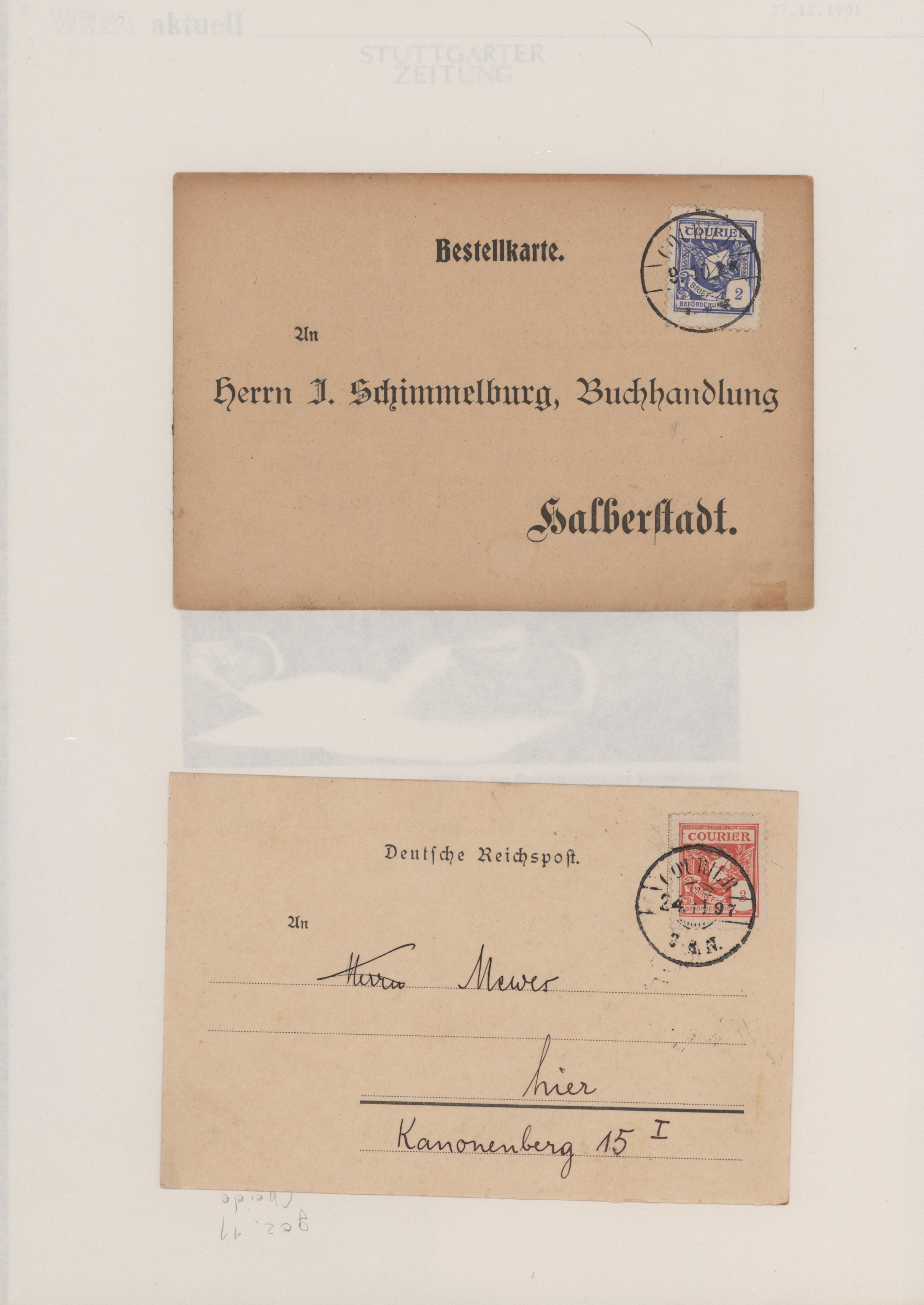 Lot 10342 - Deutsches Reich - Privatpost (Stadtpost)  -  Auktionshaus Christoph Gärtner GmbH & Co. KG 58th AUCTION - Day 3