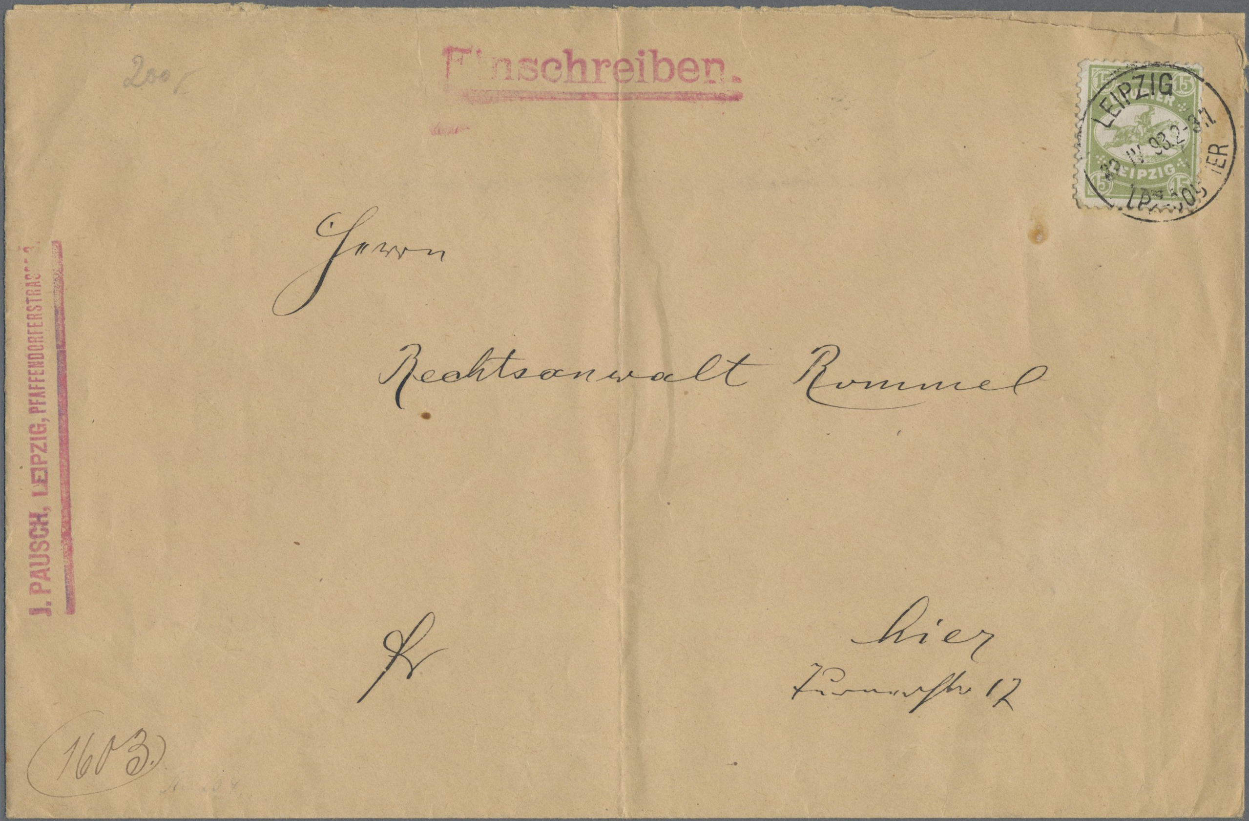 Lot 10395 - Deutsches Reich - Privatpost (Stadtpost) - Auktionshaus Christoph Gärtner GmbH & Co. KG 58th AUCTION - Day 3 Lot 10395 - Deutsches Reich - Privatpost (Stadtpost) - Auktionshaus Christoph Gärtner GmbH & Co. KG 58th AUCTION - Day 3