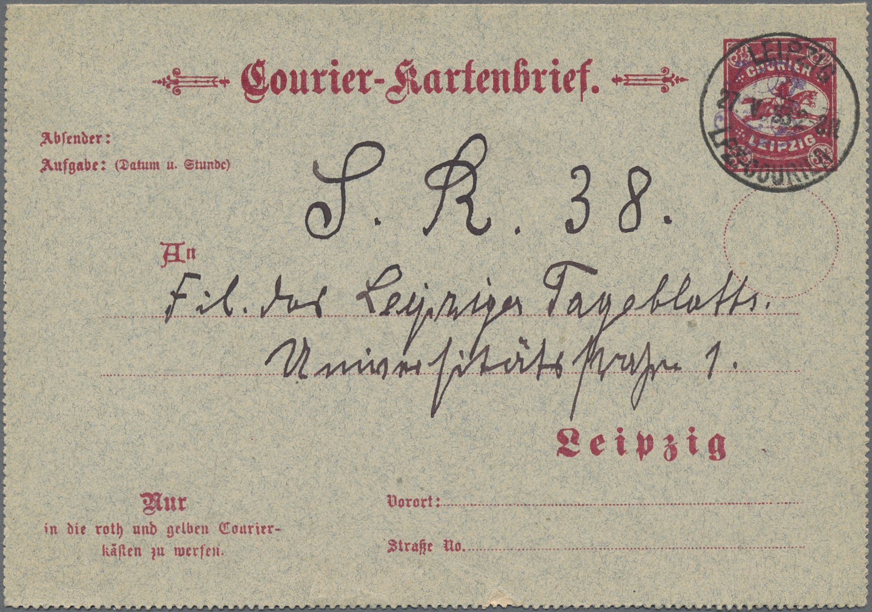Lot 10401 - Deutsches Reich - Privatpost (Stadtpost) - Auktionshaus Christoph Gärtner GmbH & Co. KG 58th AUCTION - Day 3 Lot 10401 - Deutsches Reich - Privatpost (Stadtpost) - Auktionshaus Christoph Gärtner GmbH & Co. KG 58th AUCTION - Day 3