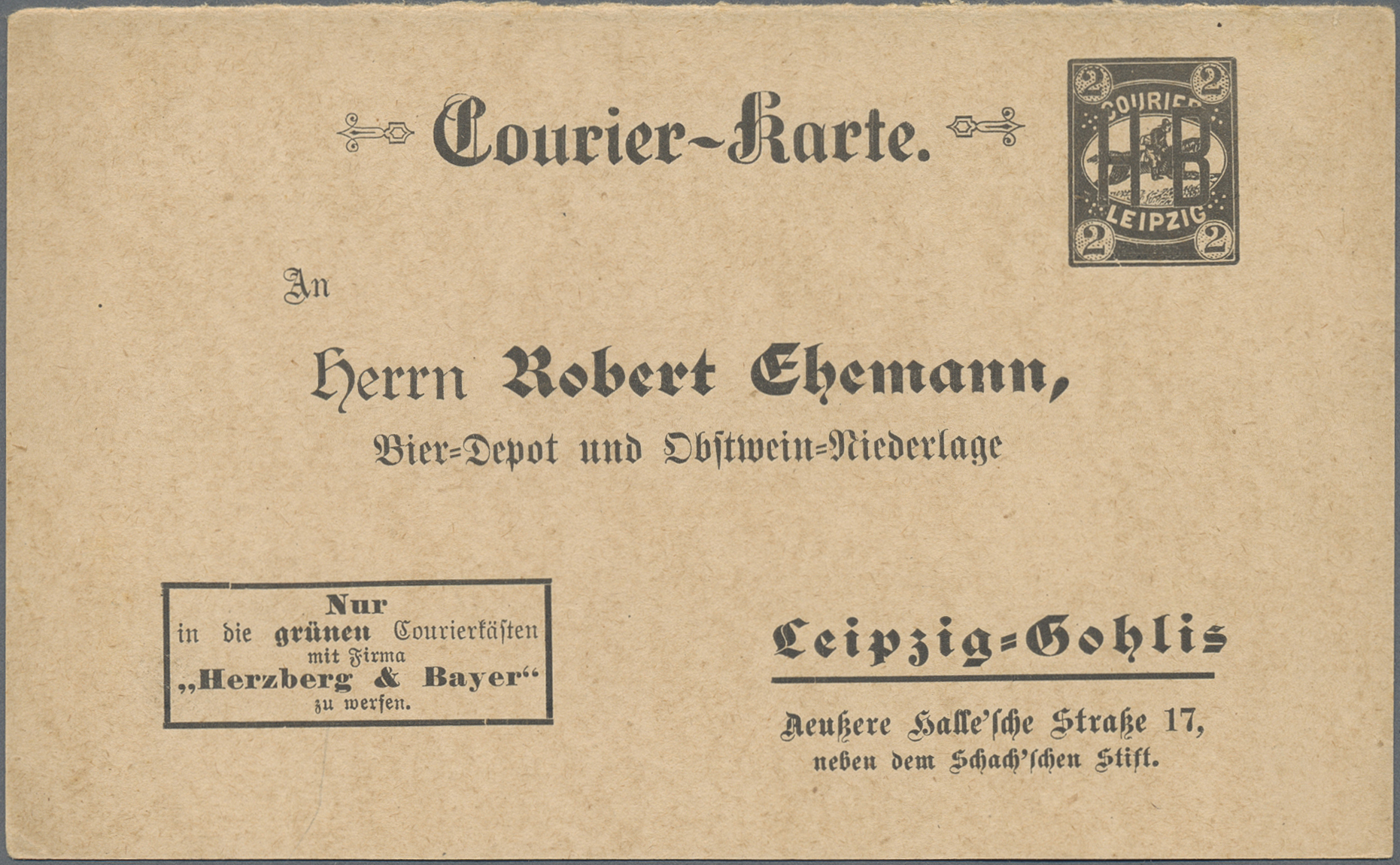 Lot 10407 - Deutsches Reich - Privatpost (Stadtpost) - Auktionshaus Christoph Gärtner GmbH & Co. KG 58th AUCTION - Day 3 Lot 10407 - Deutsches Reich - Privatpost (Stadtpost) - Auktionshaus Christoph Gärtner GmbH & Co. KG 58th AUCTION - Day 3
